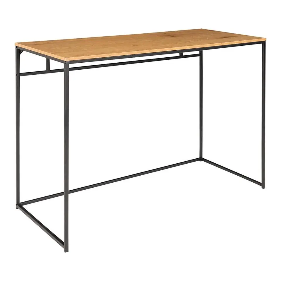 Bureau - eiken look met zwart frame