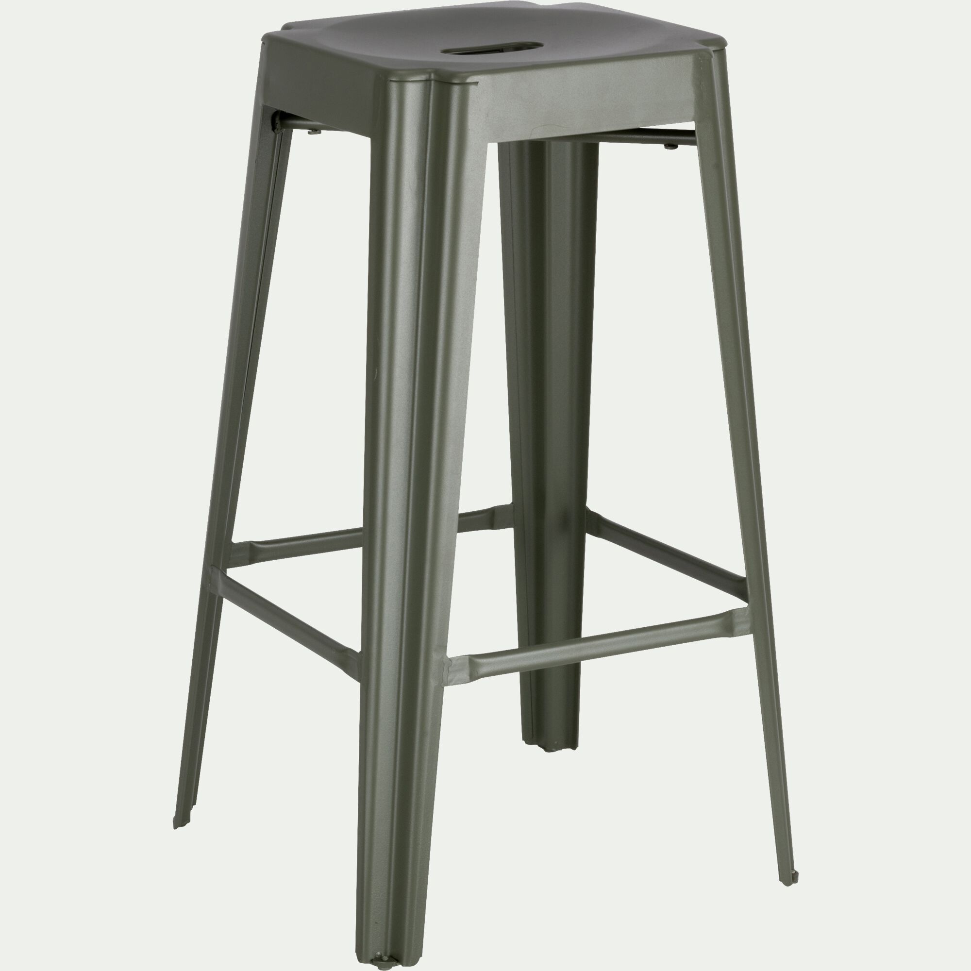 TRIVIA - Tabouret de bar en acier H69cm - vert cèdre