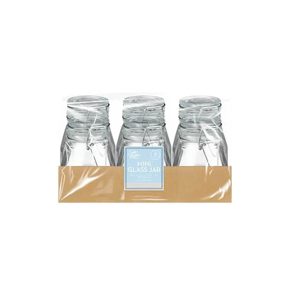C&m Clip Top Mini Glass Jar 6 Pack