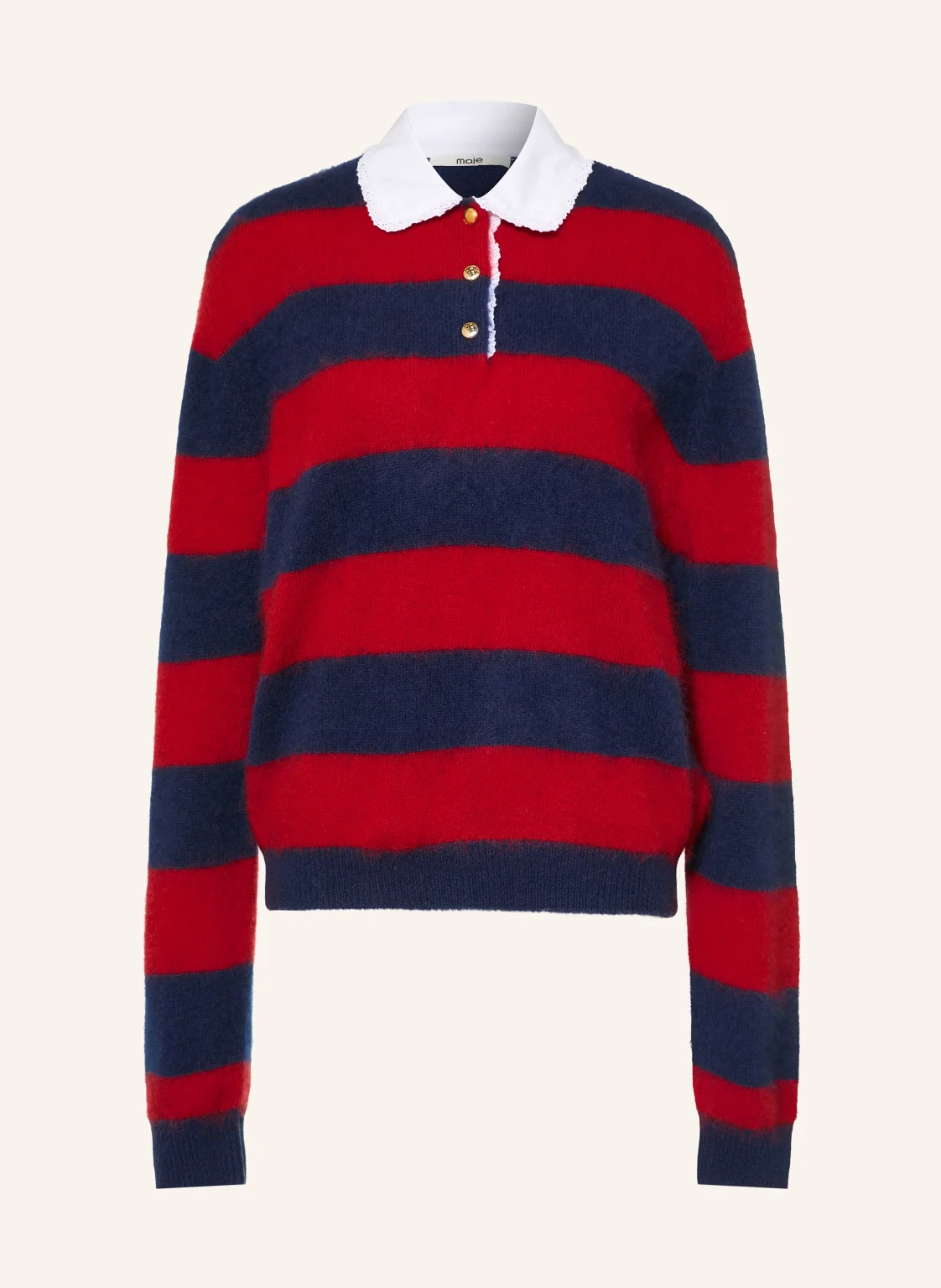 maje Strick-Poloshirt