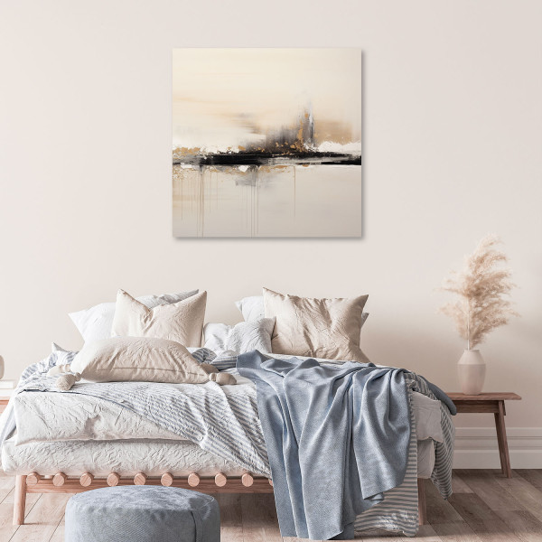 Feeby Obraz na płótnie, Beżowa Abstrakcja 30x30