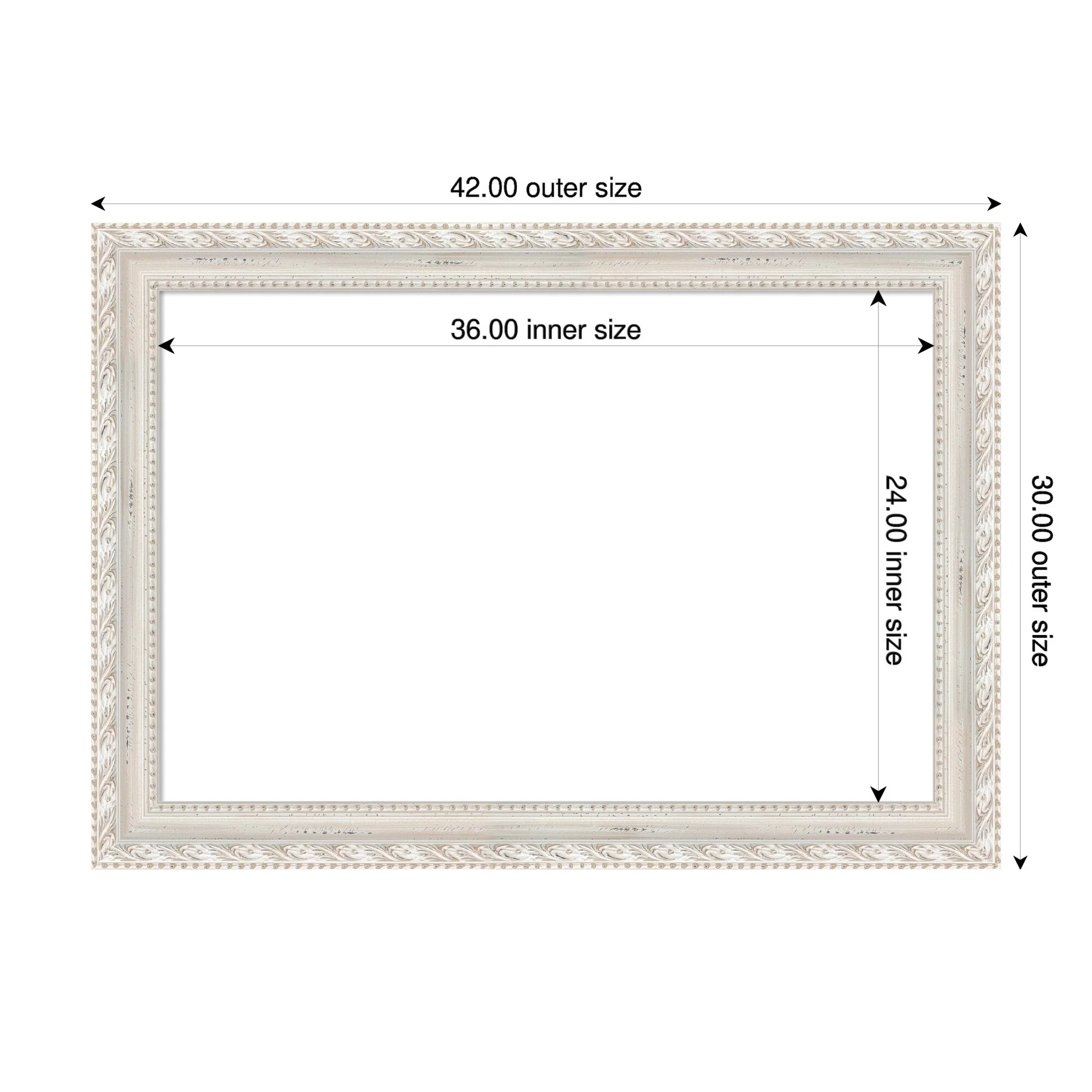 Amanti Art Opera Off White Framed Dry Erase Magnetic Board