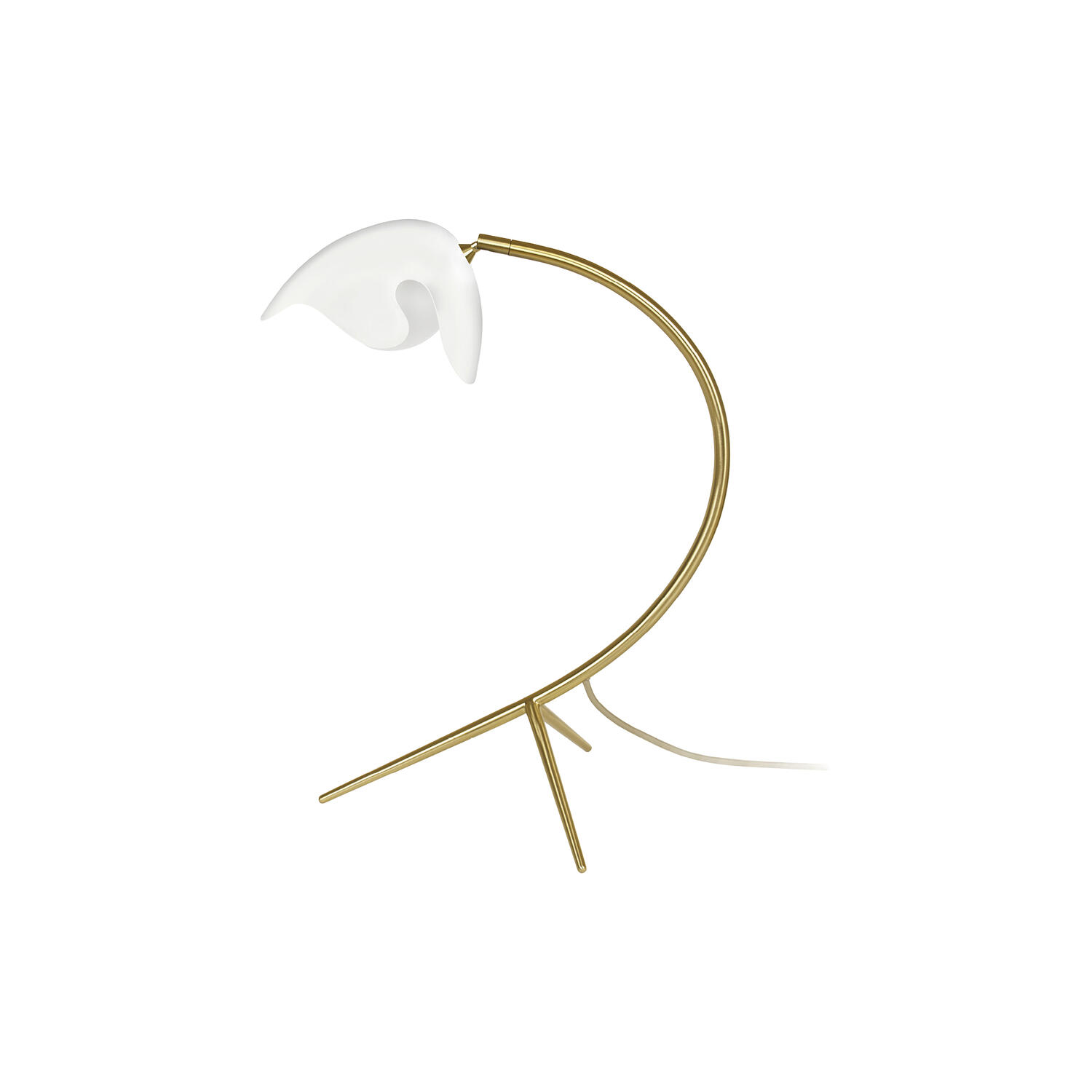 PS38 bordlampe, white/brass