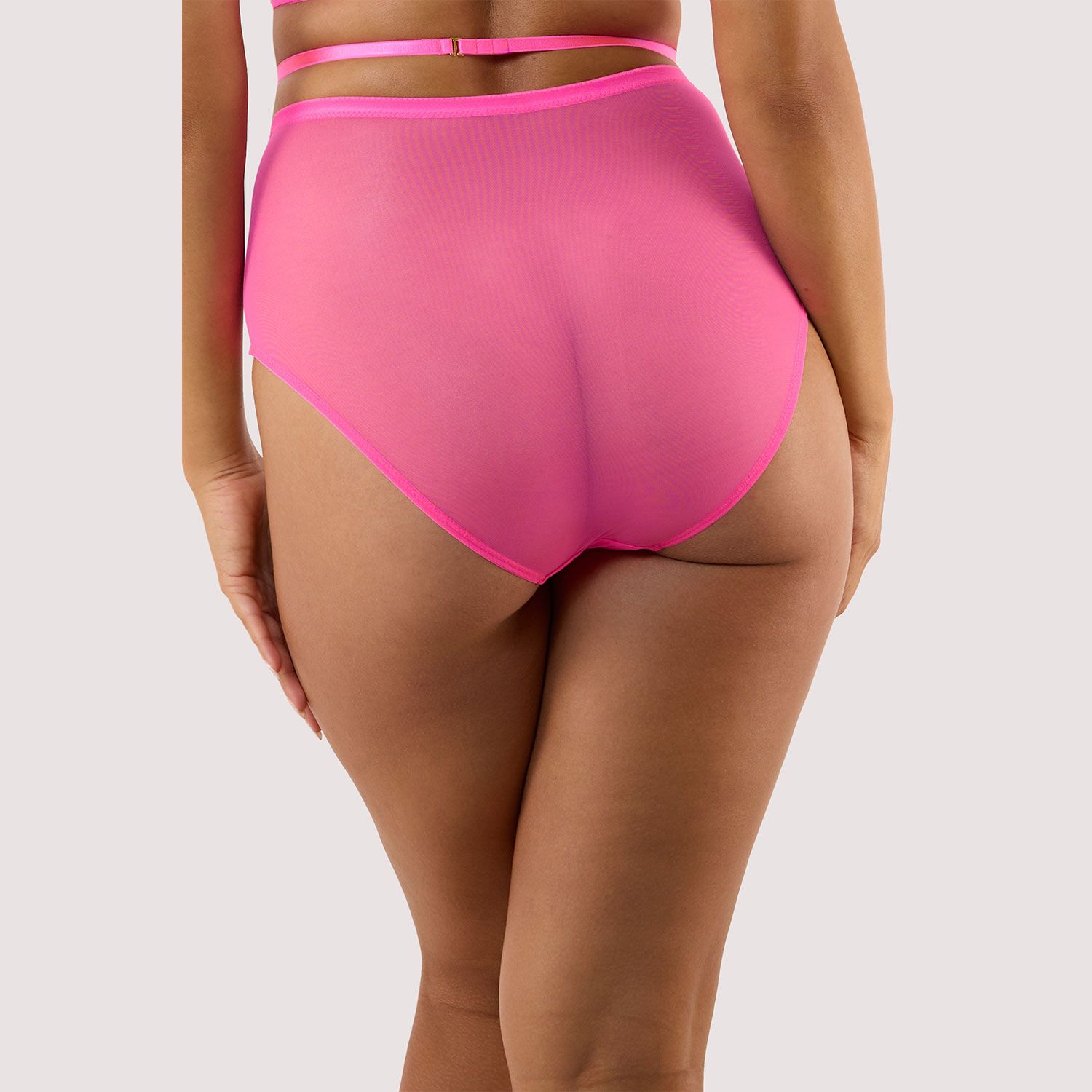 Playful Promises Eddie Neon Pink Crossover High Waist 'Brief'