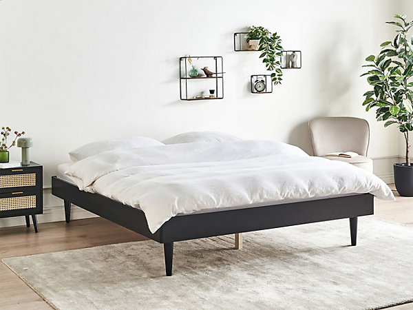 Lit avec sommier TOUCY 160 x 200 cm Noir