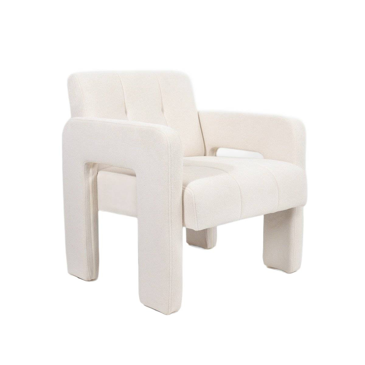 Fotel PELLE Beżowy 68x74x72 cm HOMLA