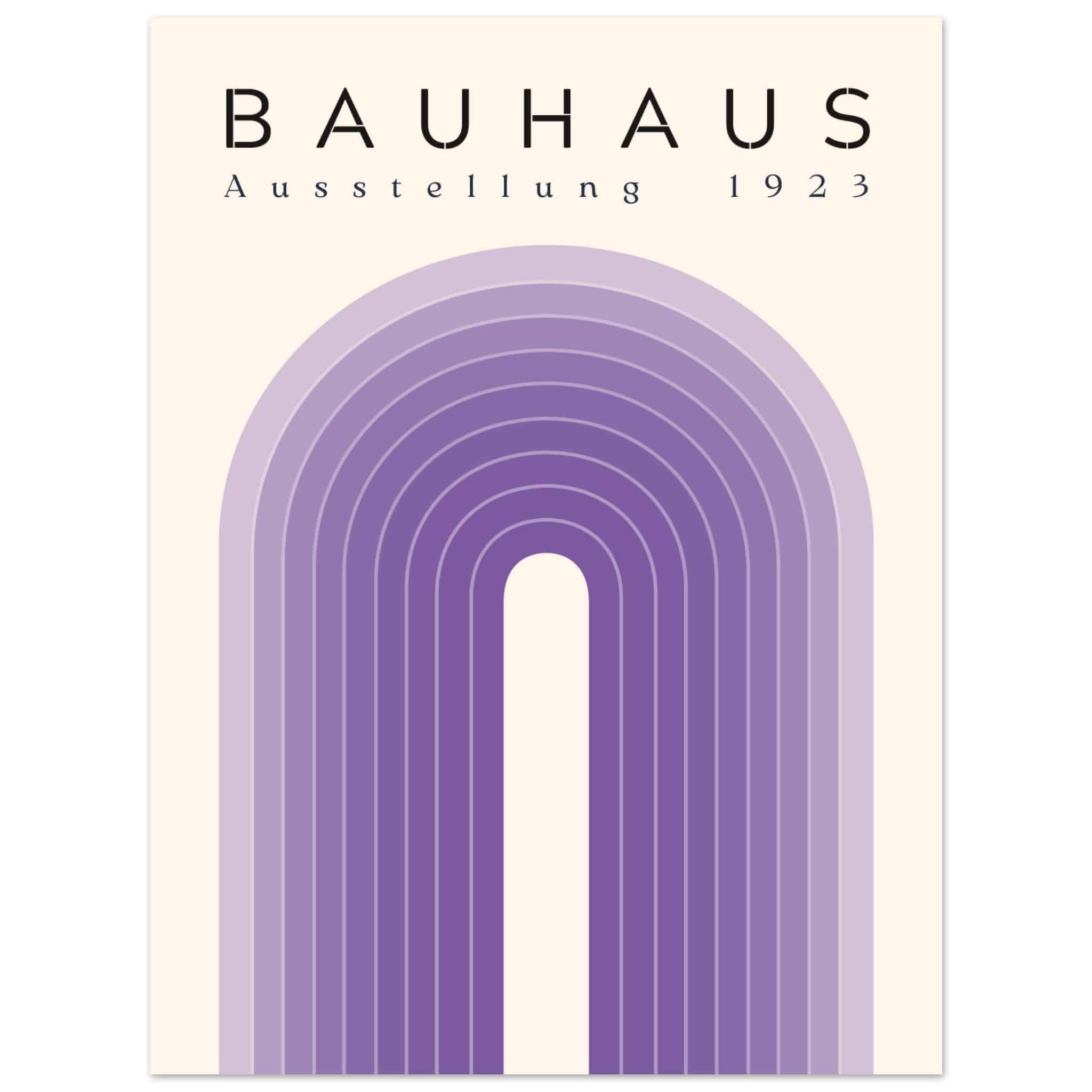 Artfulprints Poster Bauhaus - Purple rainbow  - 30x40 cm - Paars