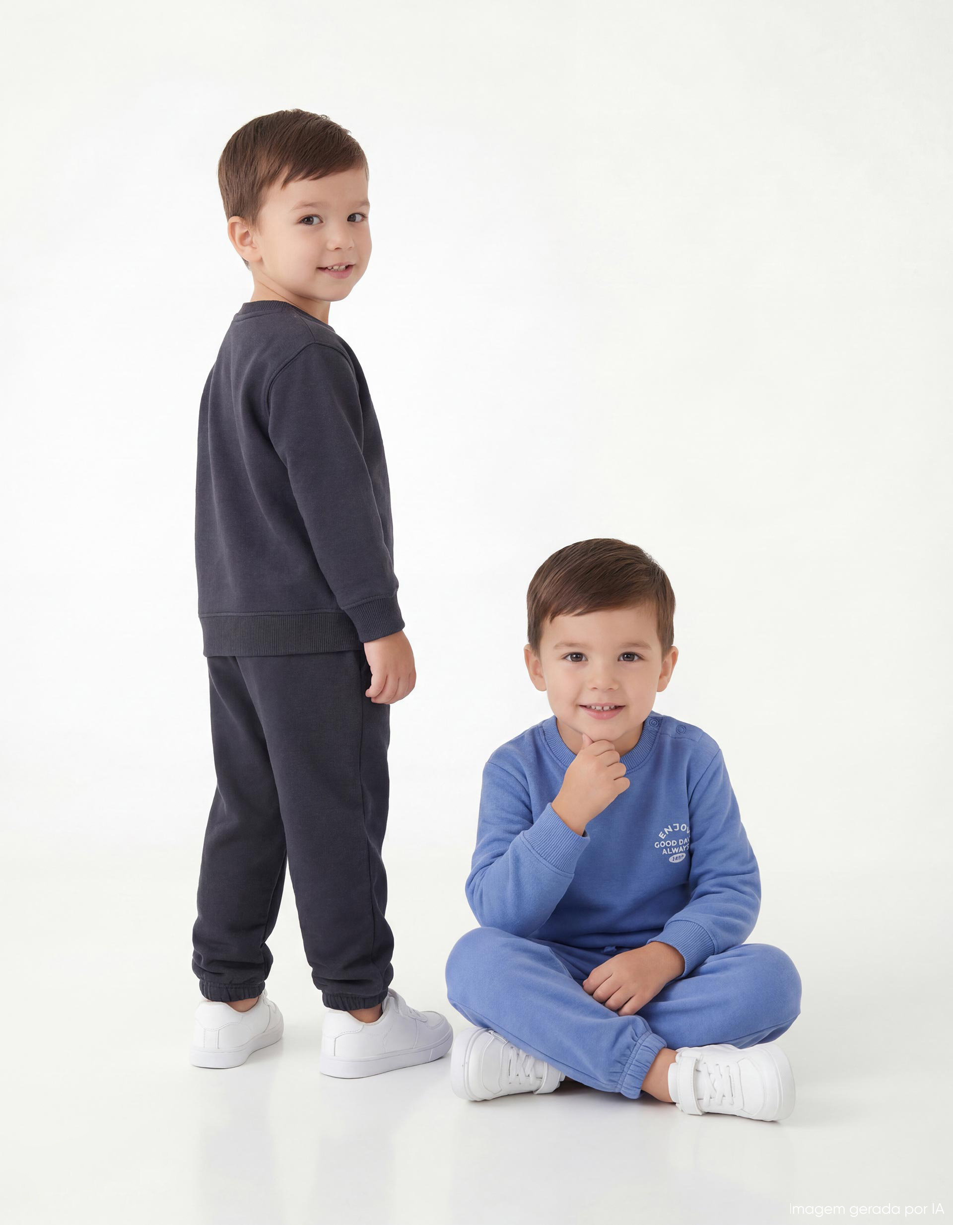 Pack 2 Joggers de Felpa, Menino, Azul