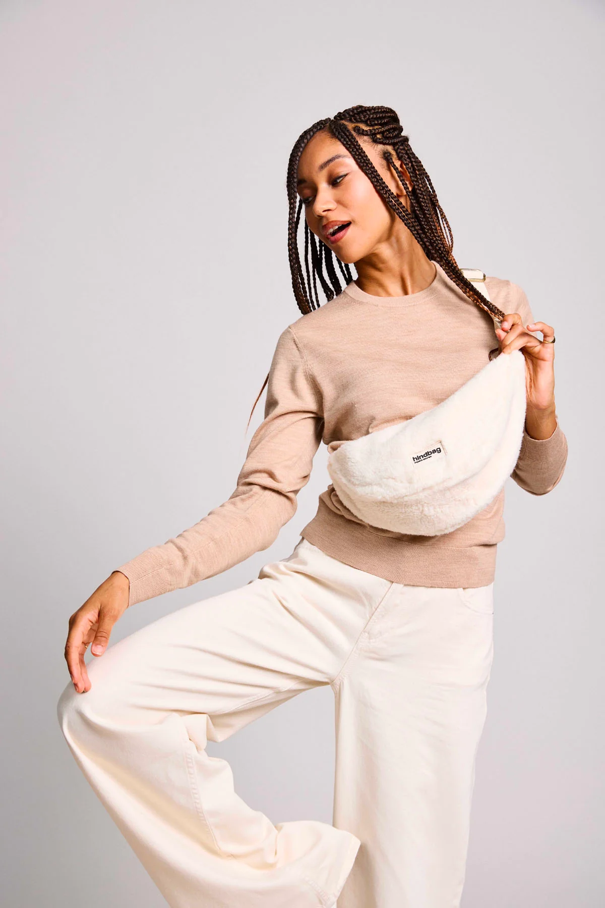 Sac banane Andrea Teddy Arctique