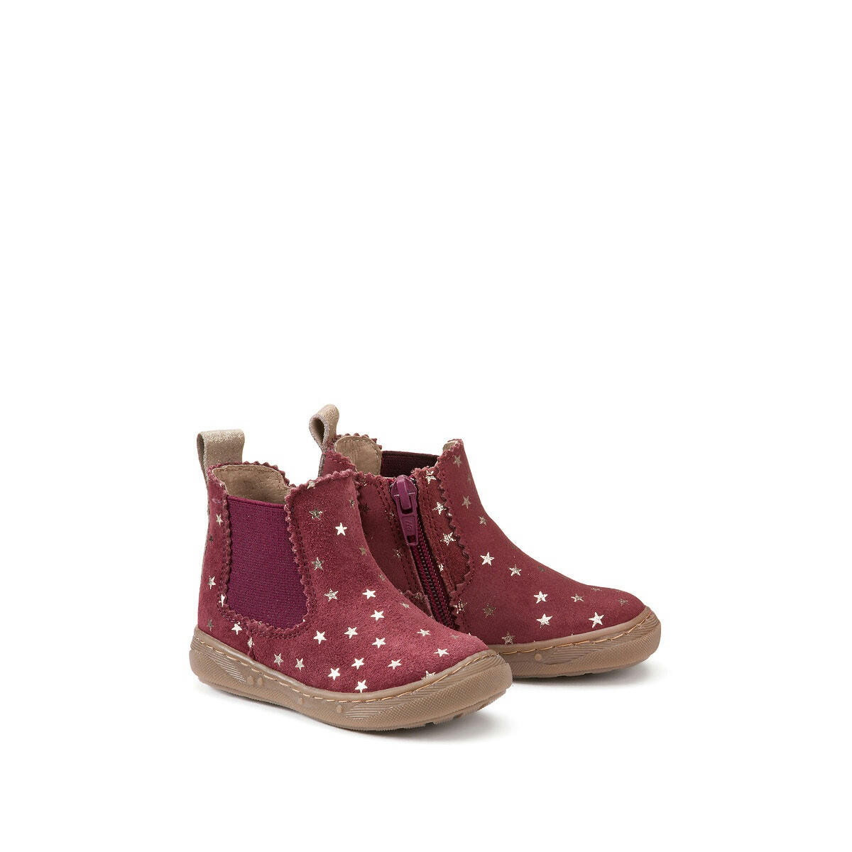 Bottines en cuir à élastique