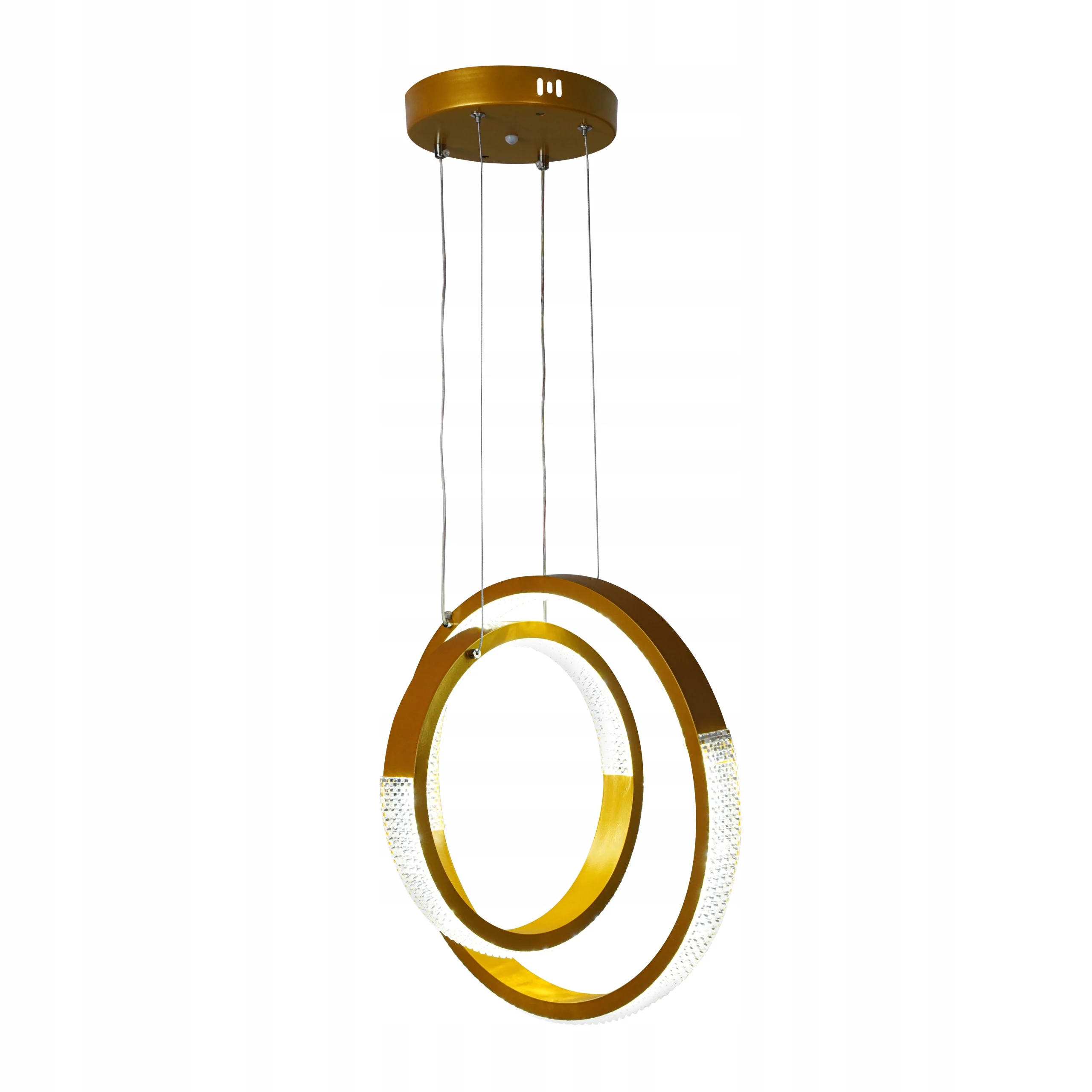 Lampa Sufitowa Led Żyrandol Złota Ring PILOT