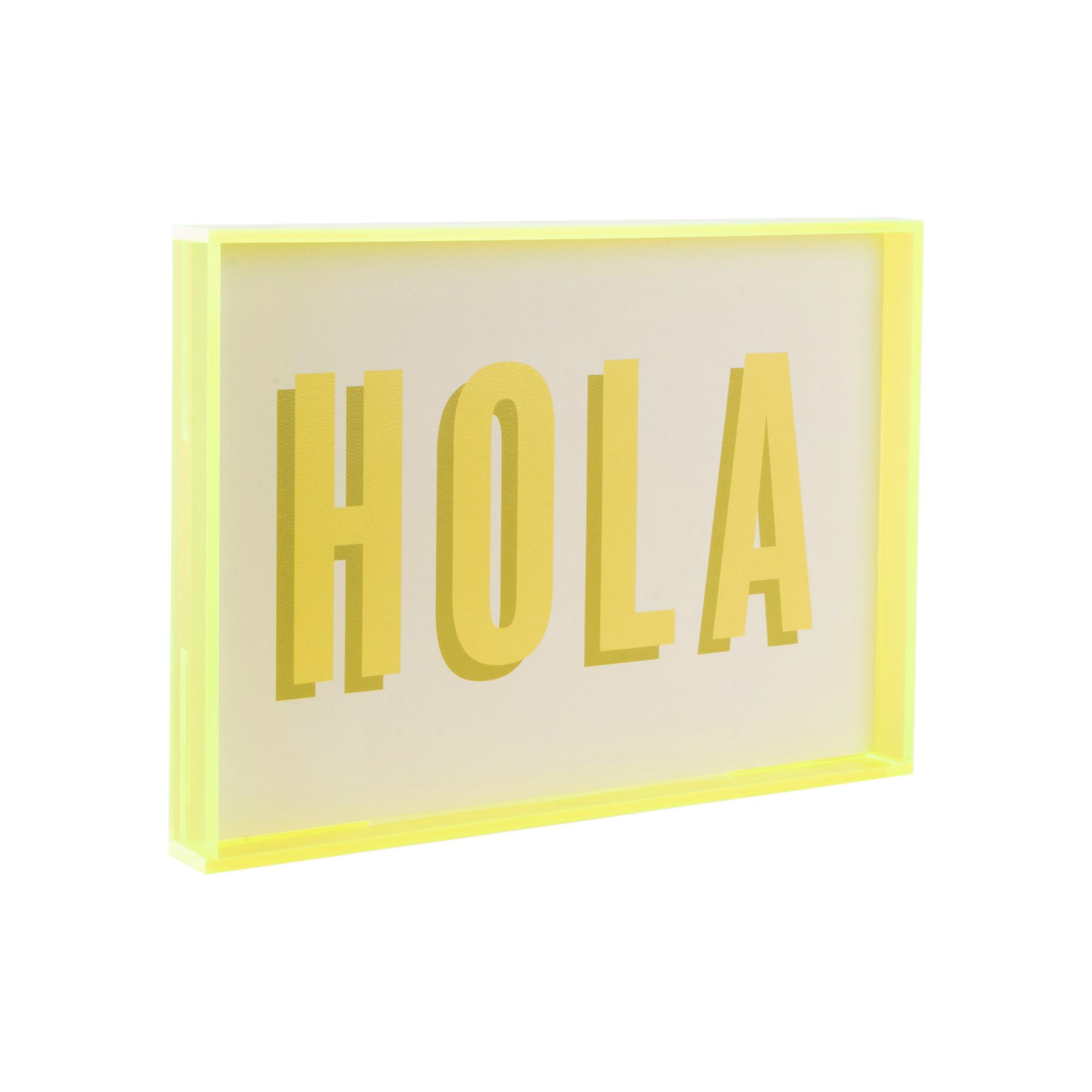 Present Time wanddecoratie Hola Medium - geel - 3x31x22cm