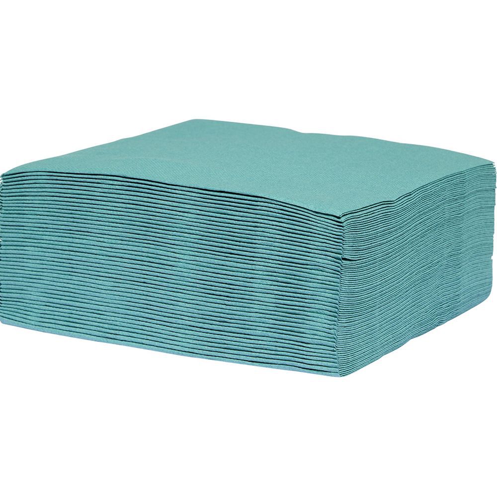 Serviette jetable 38x38 cm uni vert émeraude x40