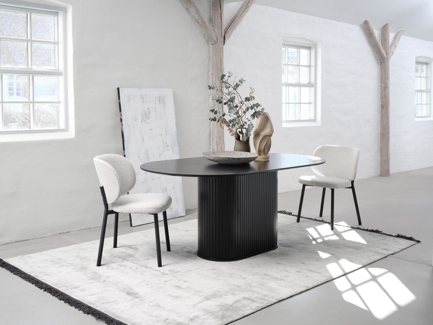 Hygge Interiors Nola 180 cm Ovale Eettafel Zwart