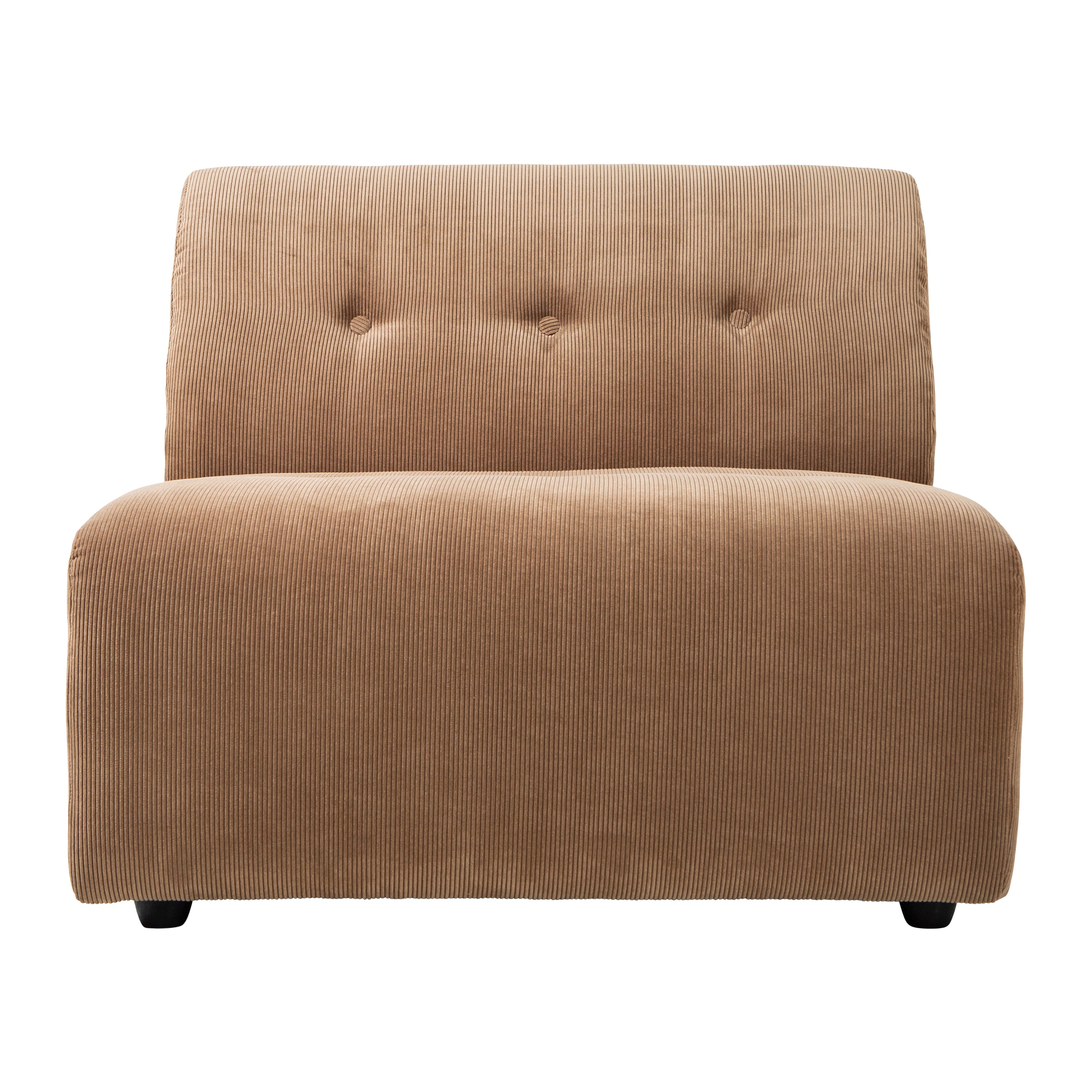 HKliving Vint Bank Element - Middenstuk - Corduroy Rib - Bruin