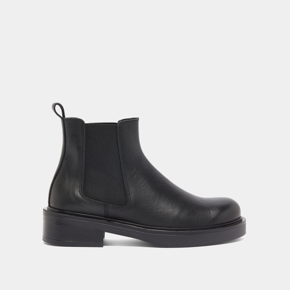 Boots à élastiquesen cuir noir | MELANIE