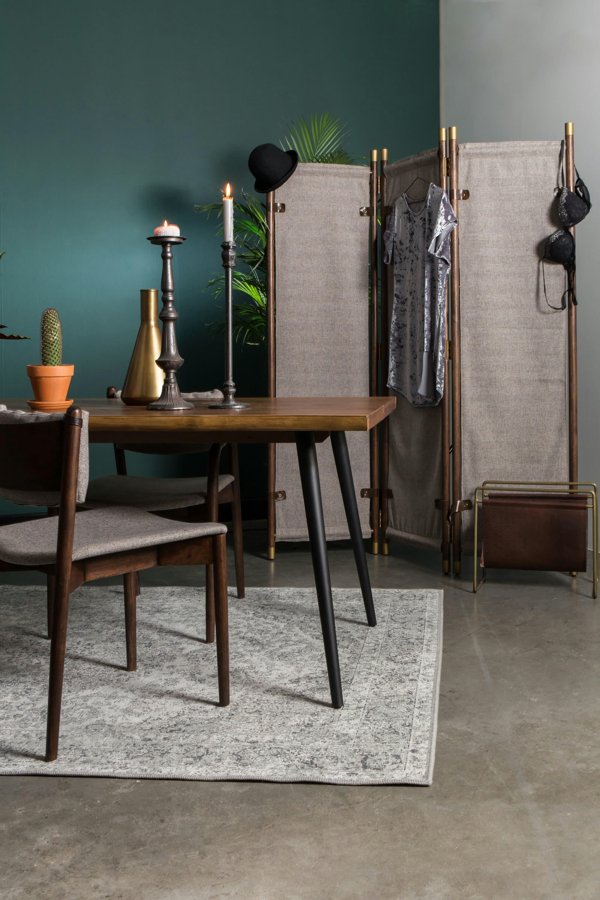 TORRANCE - Fauteuil en tissu chiné beige