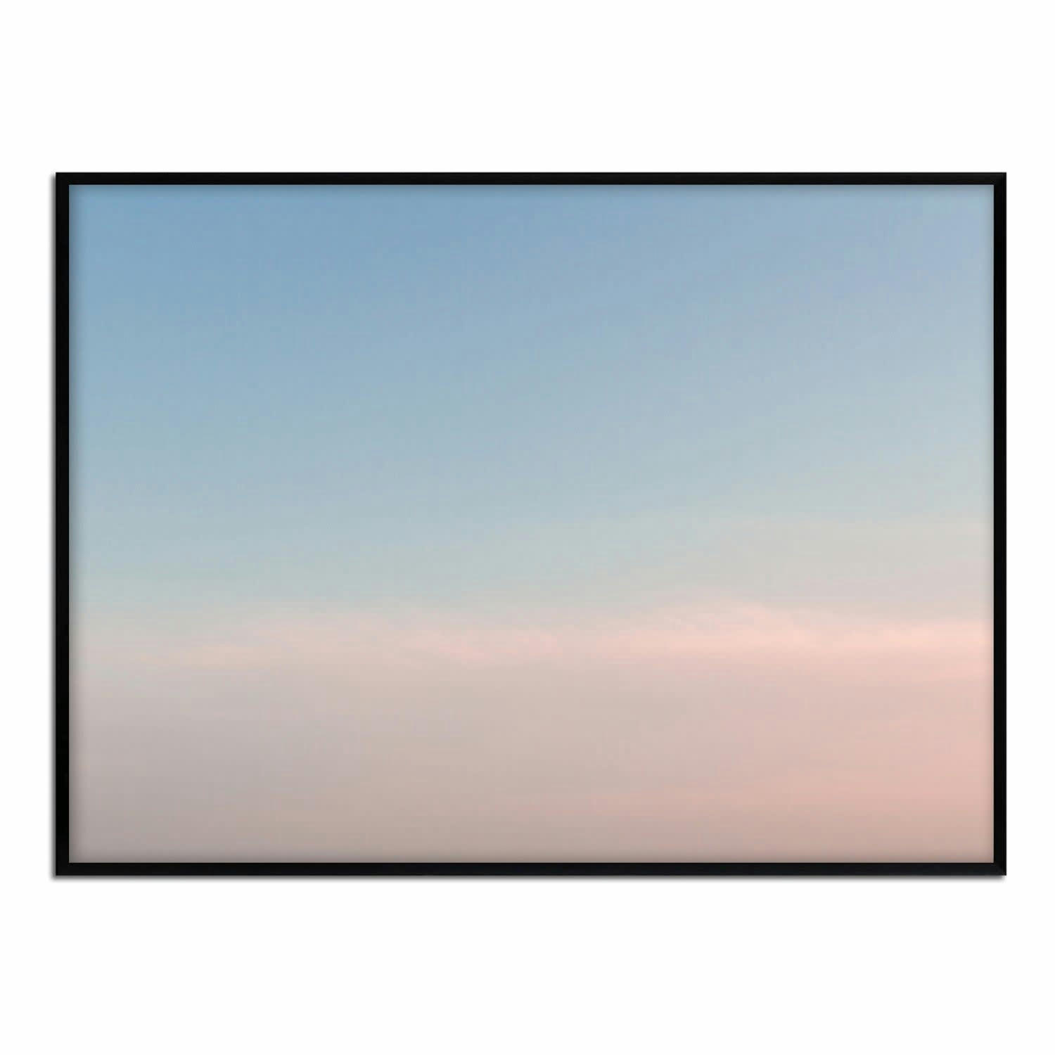 CIELO - Affiche avec cadre noir - Ciel horizontal dégradé - 50x70