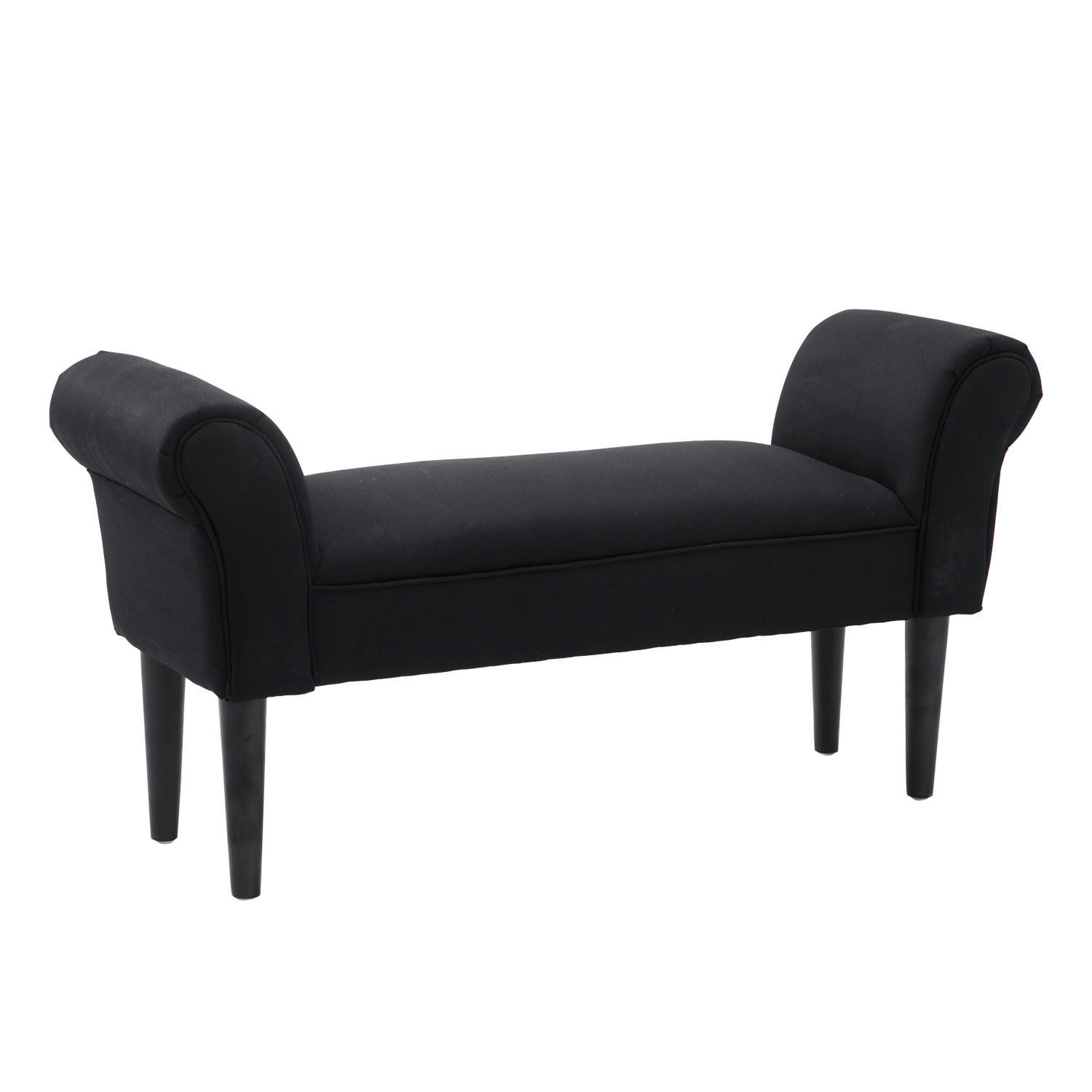 - Banc banquette design contemporain accoudoirs courbés noir