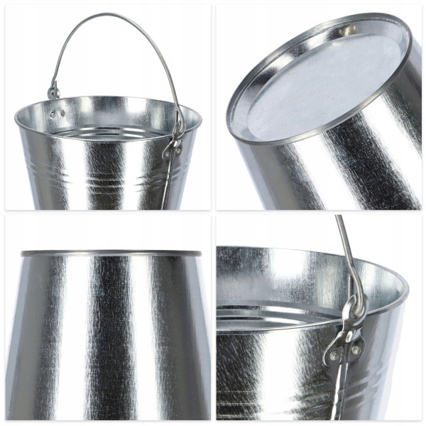 Wiadro Wiaderko Ogrodowe Ocynkowane Metalowe 15 L