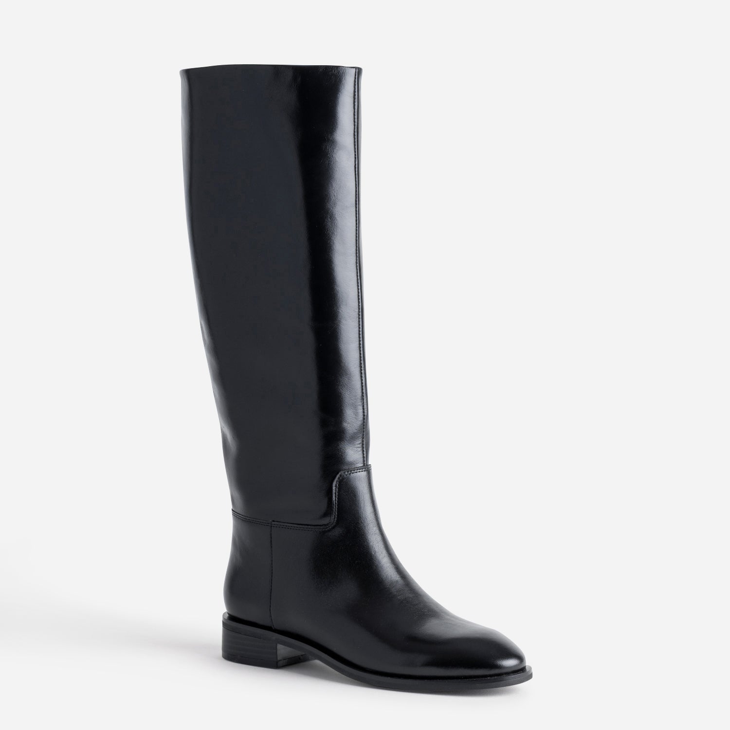 Botte cavalière noire cuir