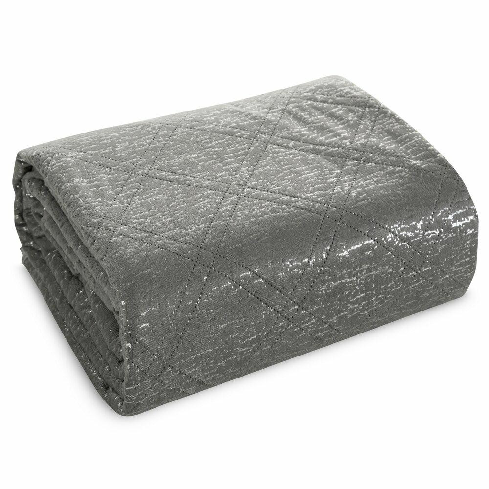 Narzuta Glamour Stalowa 200x220 - Błysk i Styl