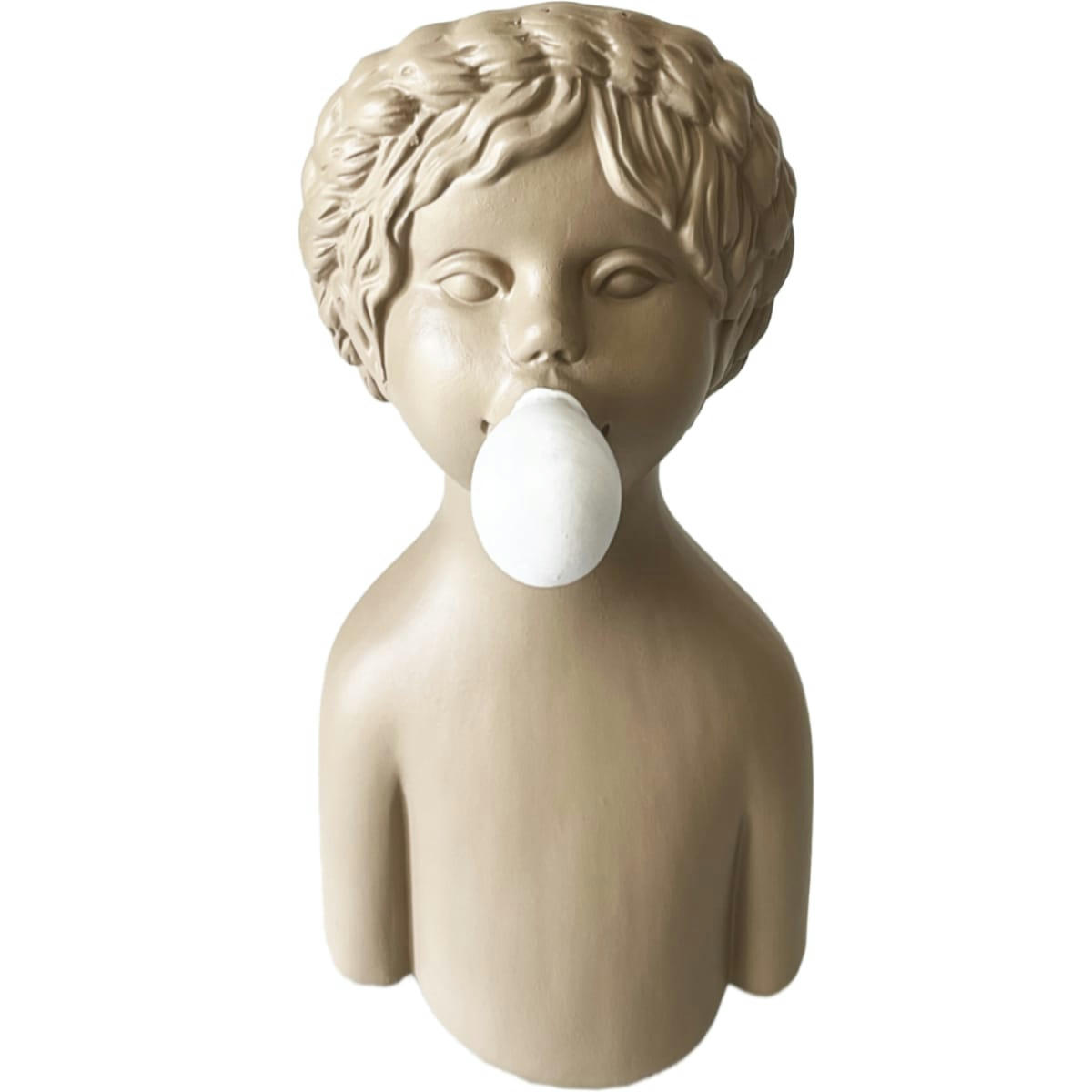 - Vase fillette Bubble taupe 34 cm