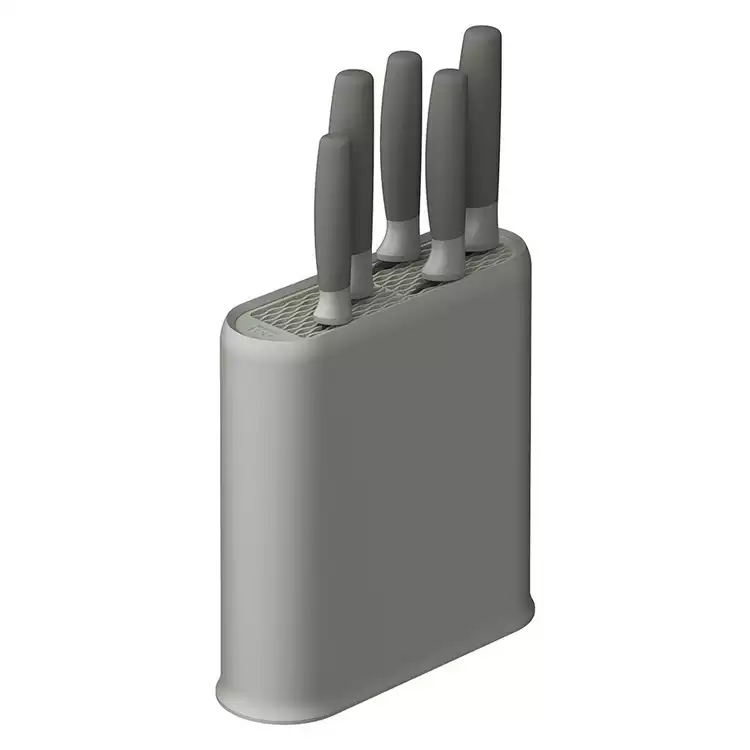 BergHOFF Leo 6 Piece Knife Block Set - Grey