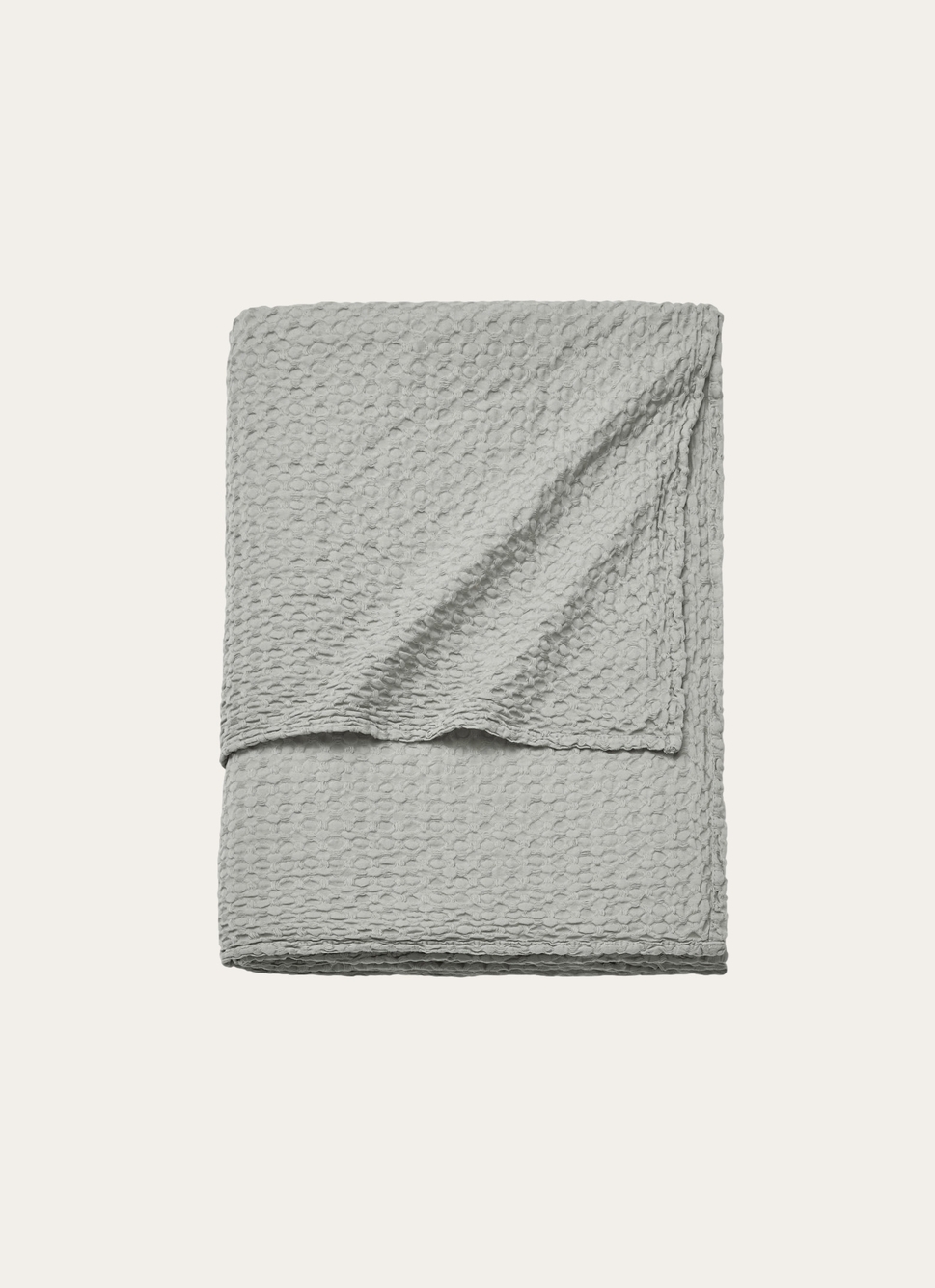 JETÉ DE LIT EN COTON LAVÉ NID D'ABEILLEANTHRACITE