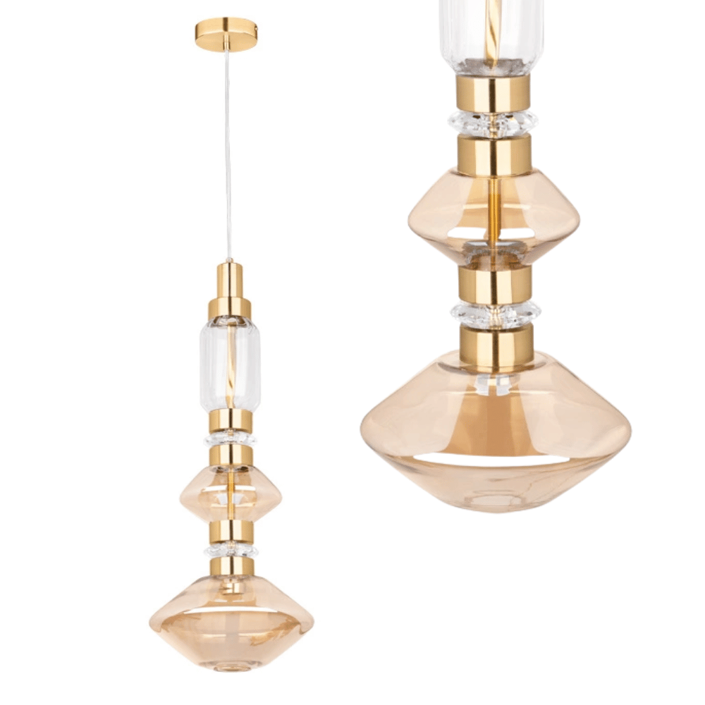 Lampa Wisząca LIBRA 250 Nowoczesna Złota
