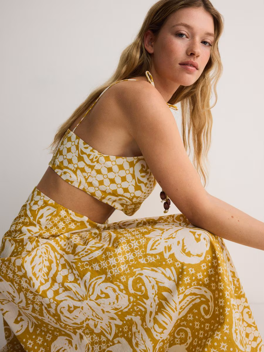 Patterned Maxi Skirt
