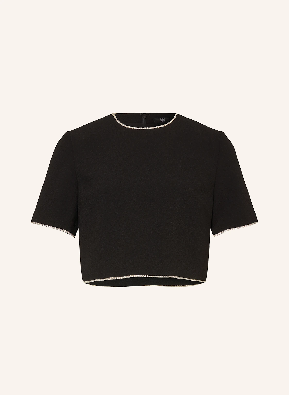 RIANI Cropped-Blusenshirt mit Schmucksteinen