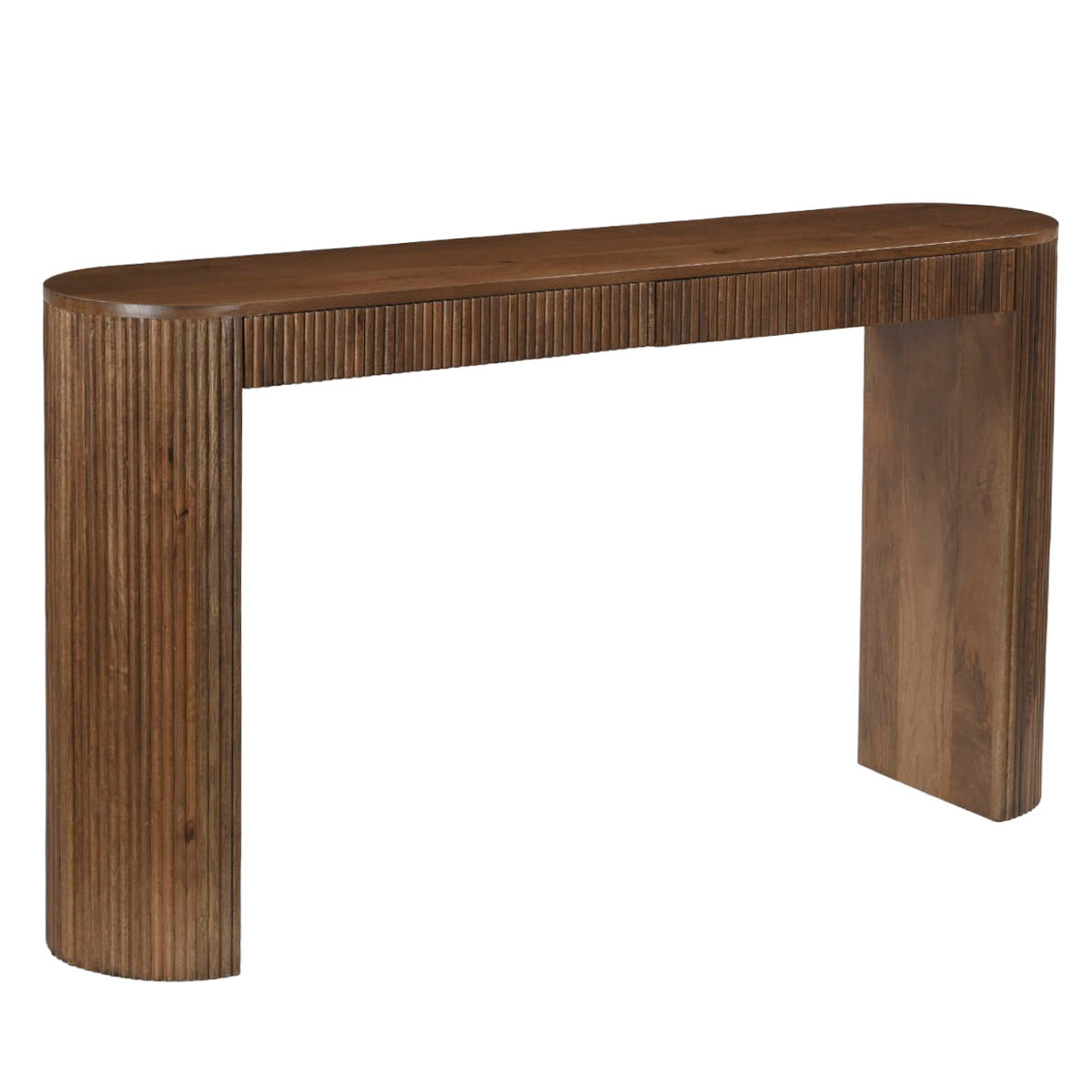 DÉJA Living Sidetable Lucena - Donkerbruin Hout - Incl. Opbergruimte - 140cm