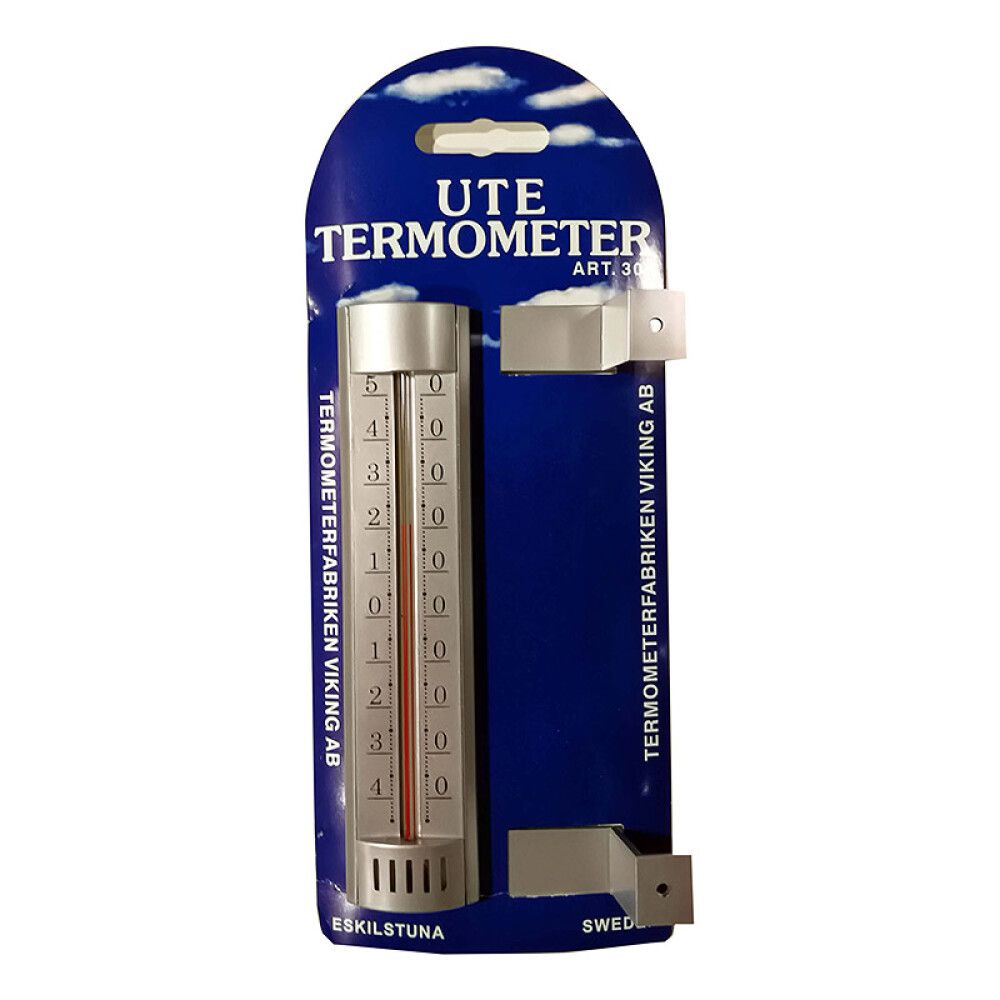 UTENDØRSTERMOMETER TERMOMETERFABRIKEN -50 TIL  50 GRADER