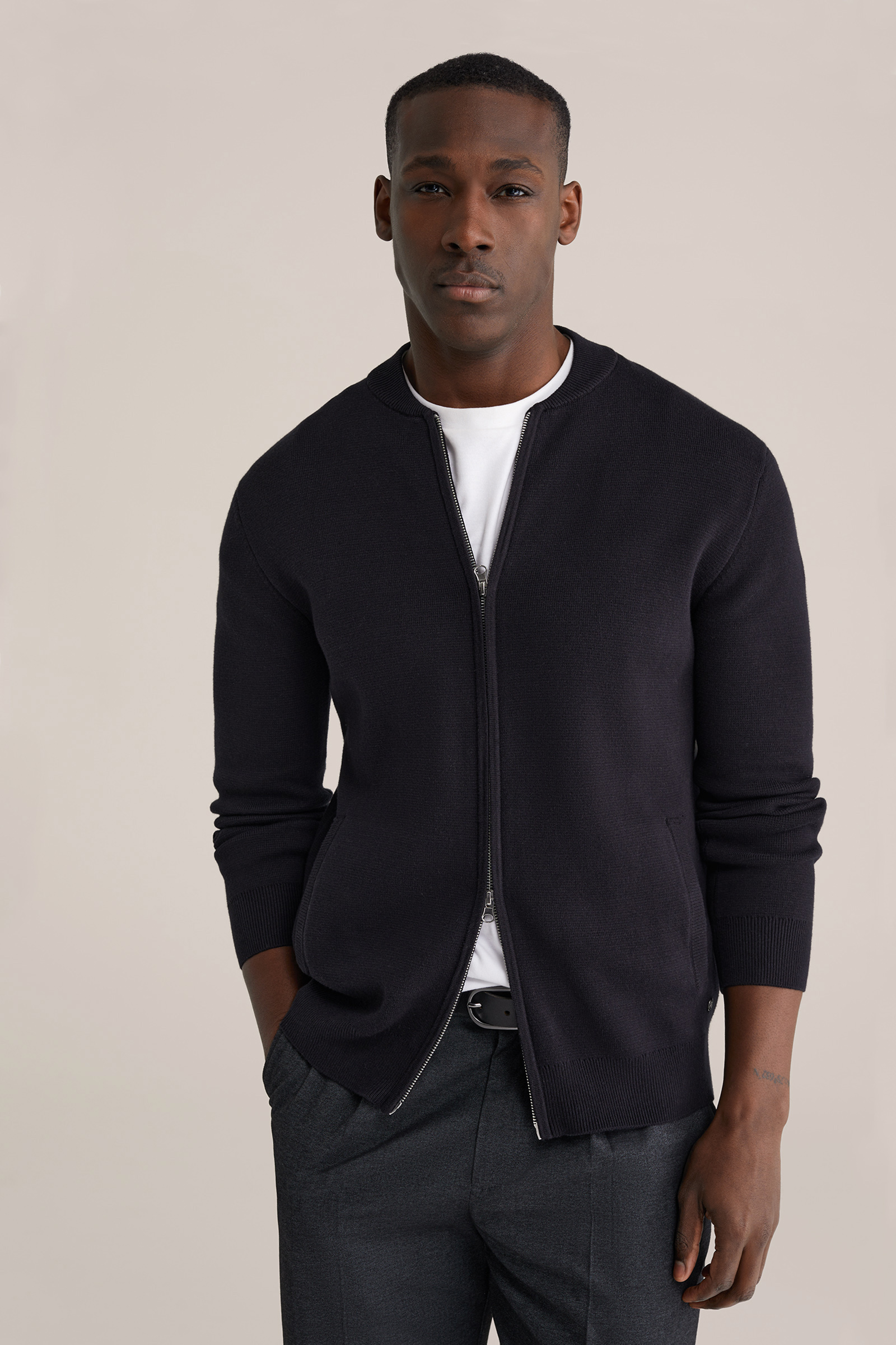 Heren regular fit bombervest