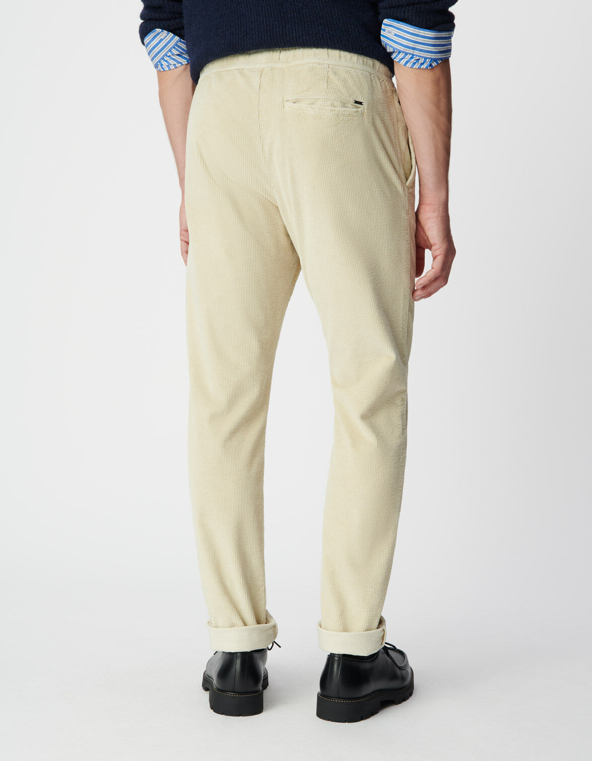 Jogpant gris velours côtelé Homme