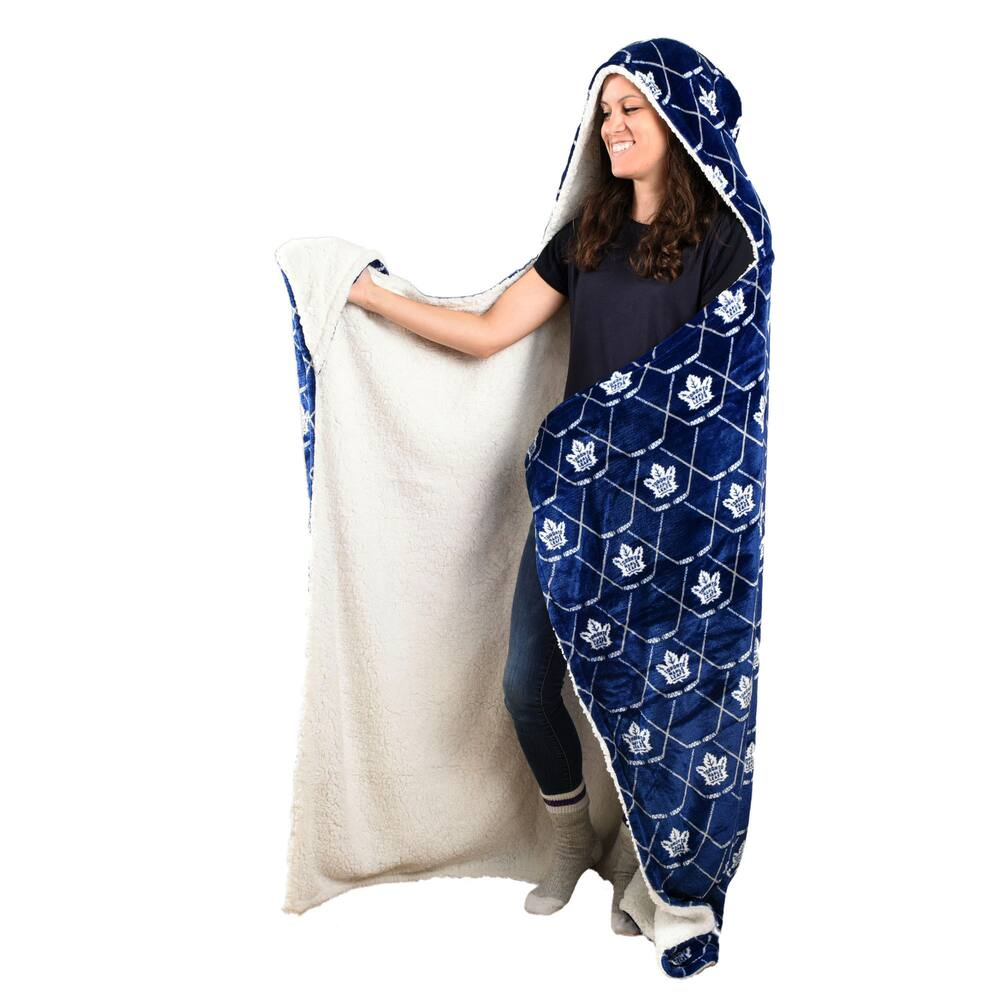 NHL Toronto Maple Leafs Officially Licensed Hockey Hooded Blanket 50-in x 70-in