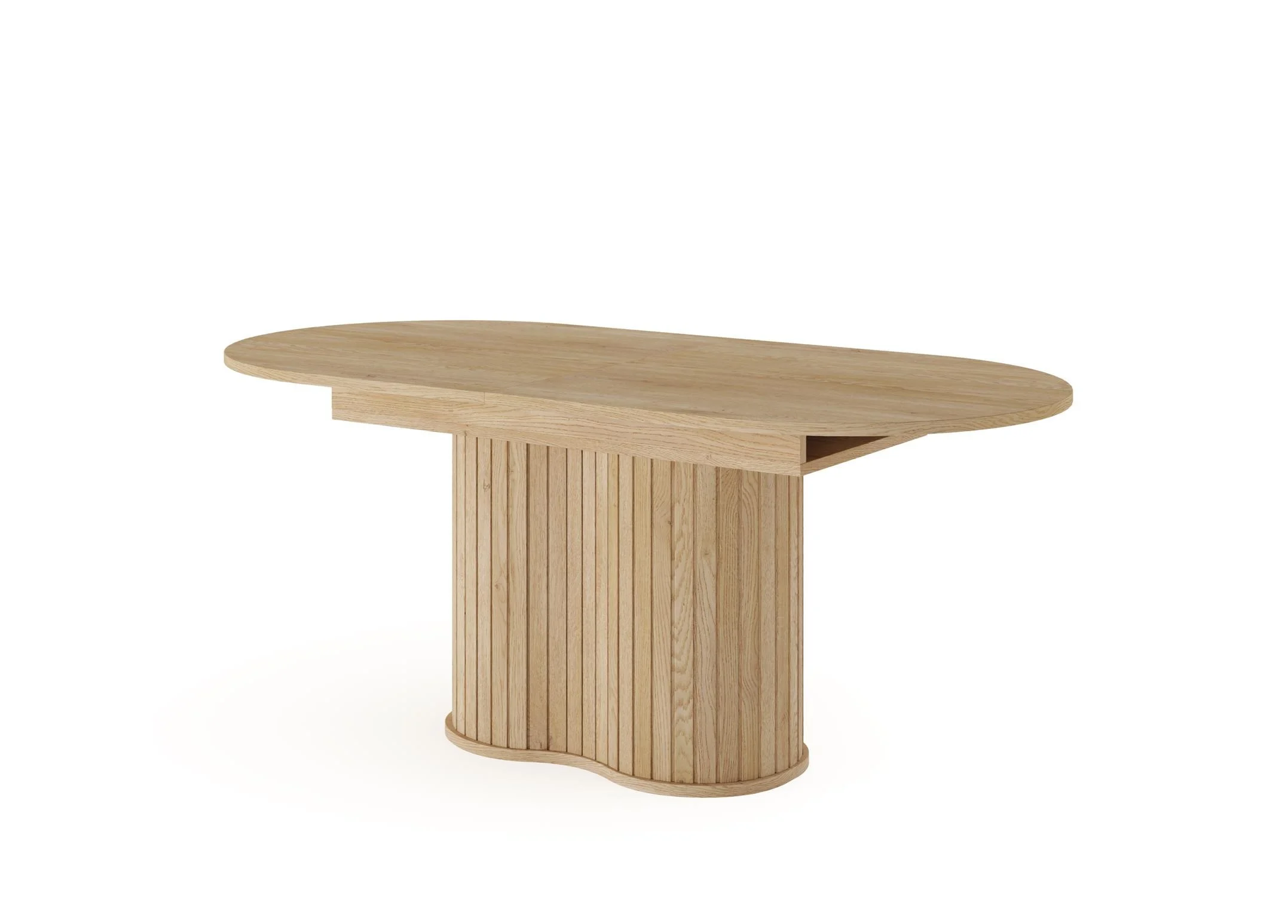 Stół rozkładany RIVO 180-220 cm dąb cremona elegancki do jadalni ryflowany