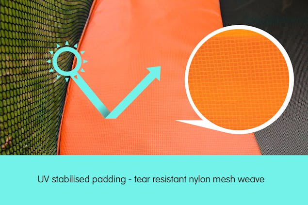 NNEDPE 6ft Trampoline Replacement Safety Spring Pad Round Cover Orange