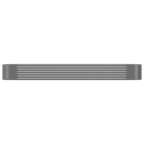 NNEVL Garden Raised Bed Powder-Coated Steel 322x100x36 cm Grey