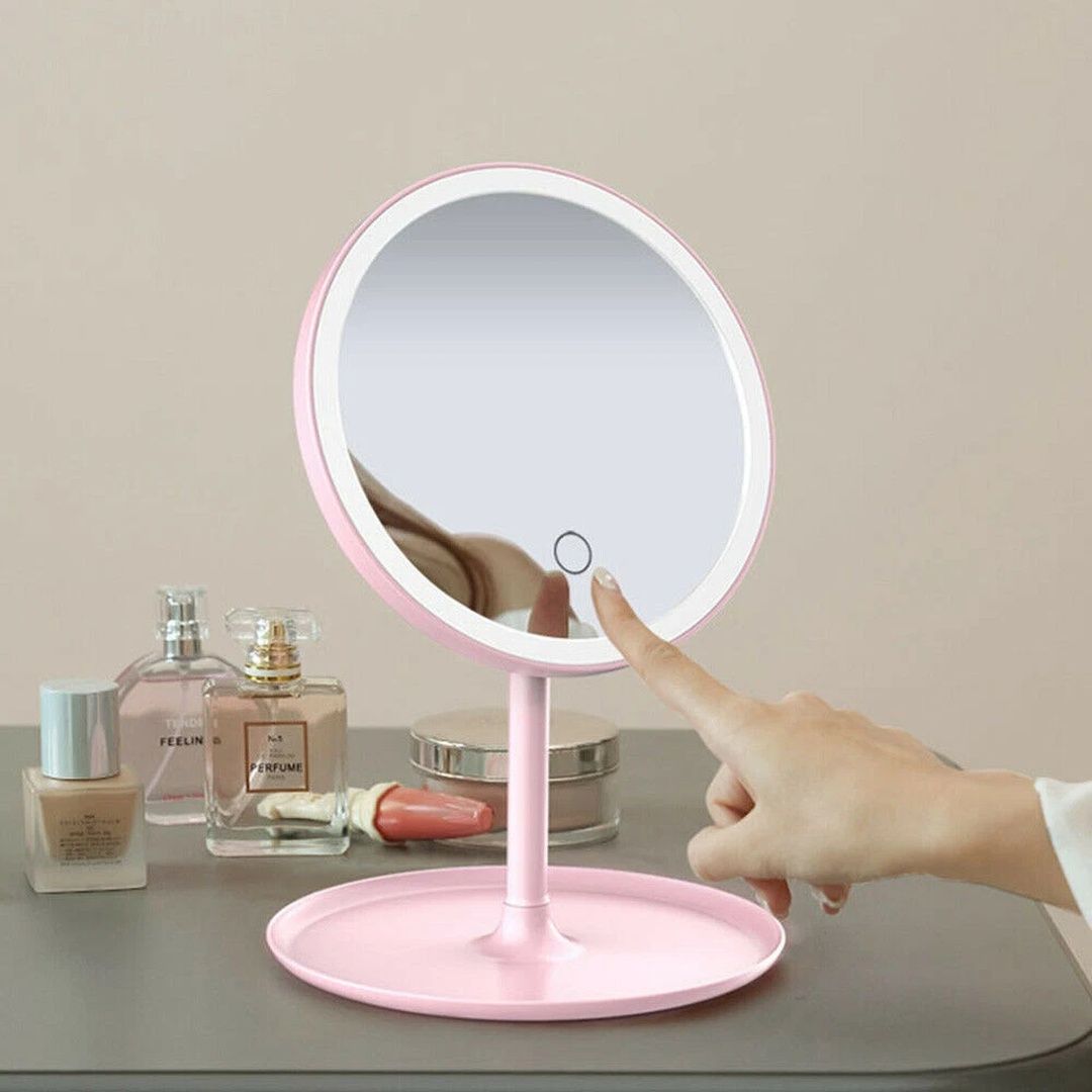 Havendro Pink Magnifying Mirror LED Lights Make Up Shaving Mirror