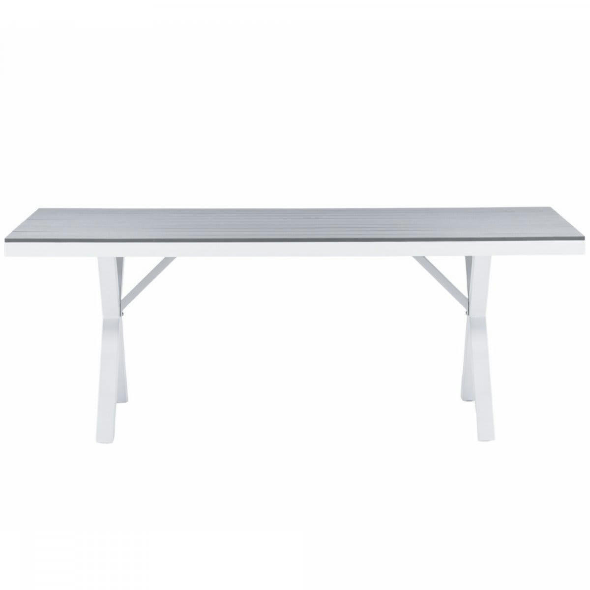 CALOPIE - Table de jardin 200x100cm effet bois