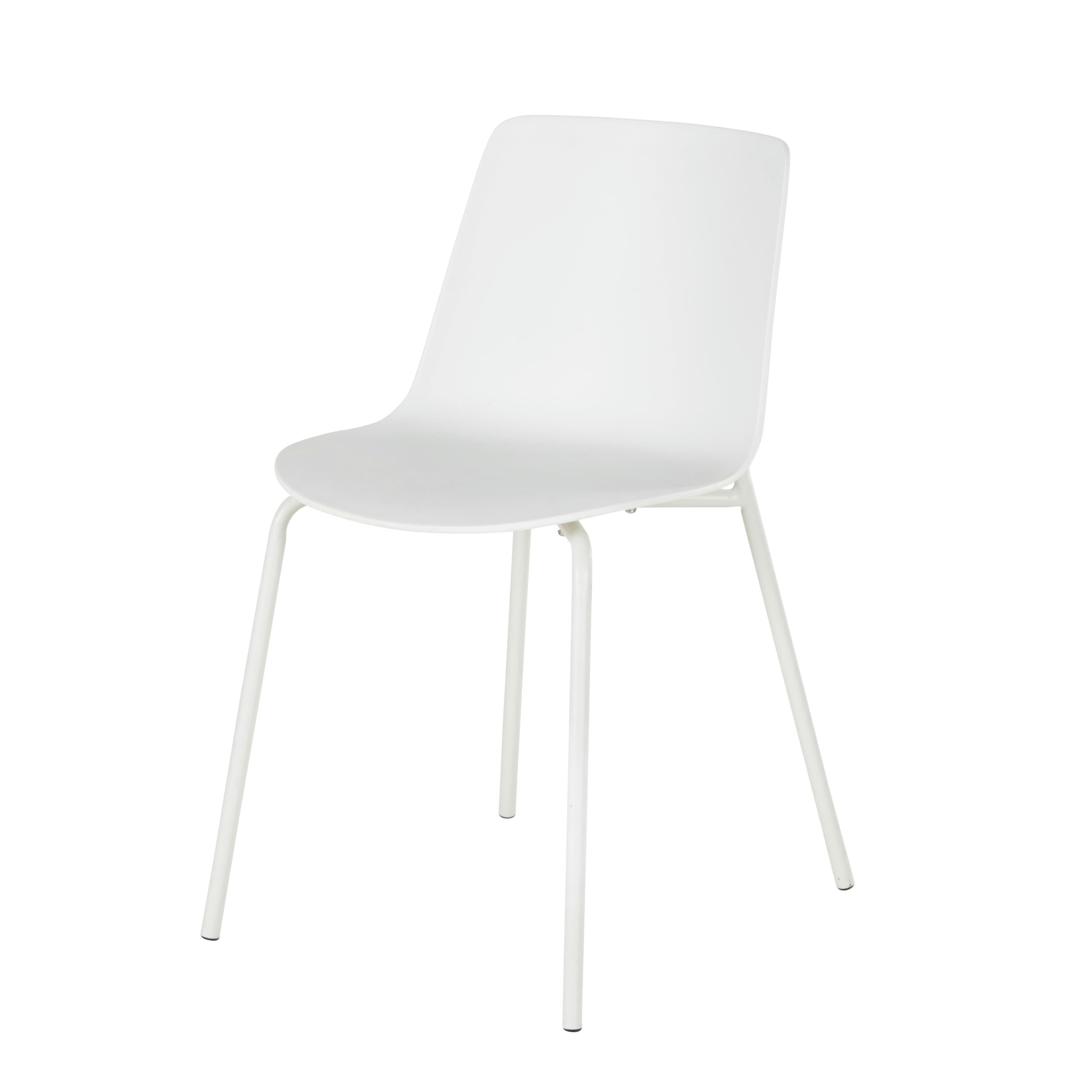 Fiby - Chaises en polypropylène et métal blanc (x2)