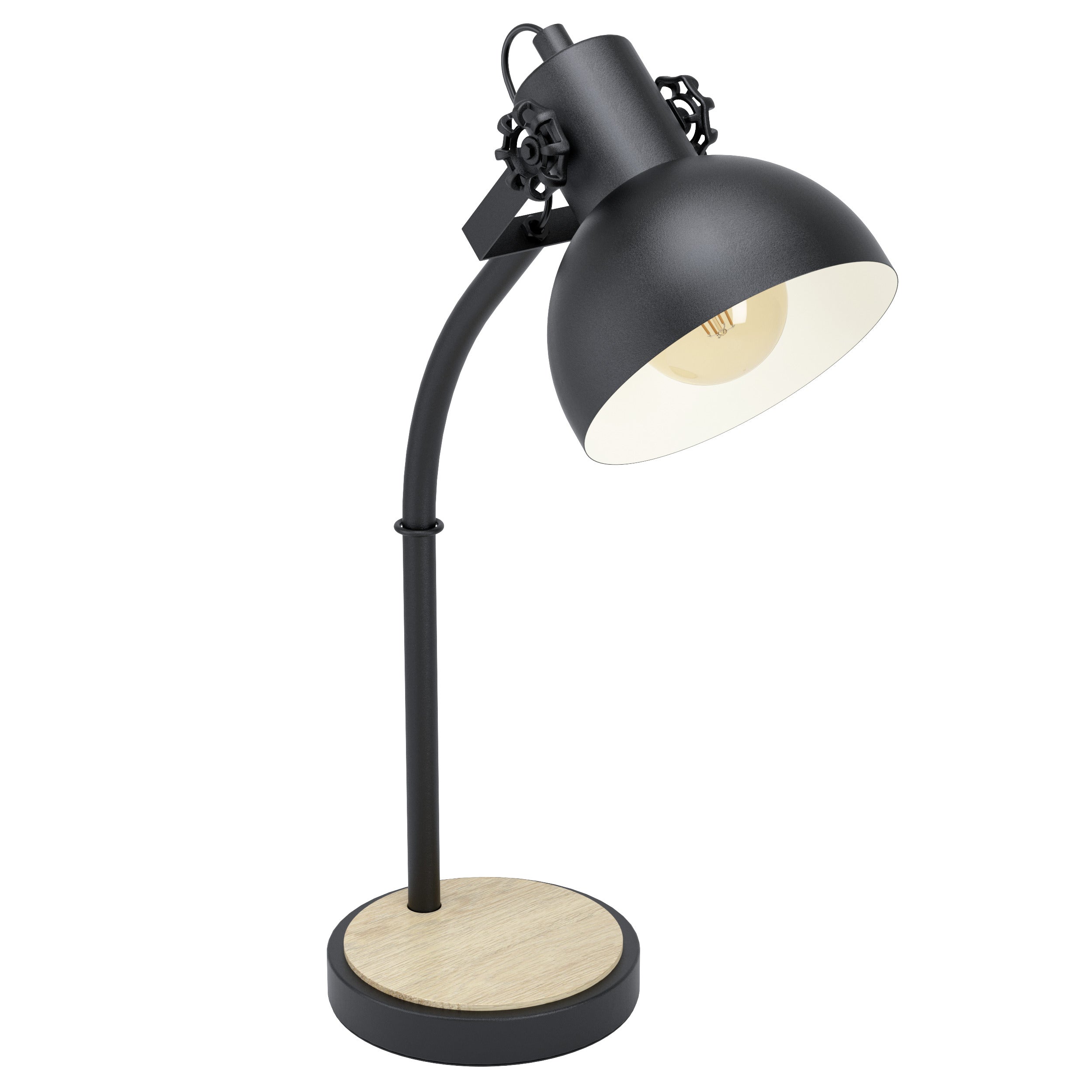 EGLO tafellamp Lubenham - e27 - 57 cm - zwart, bruin