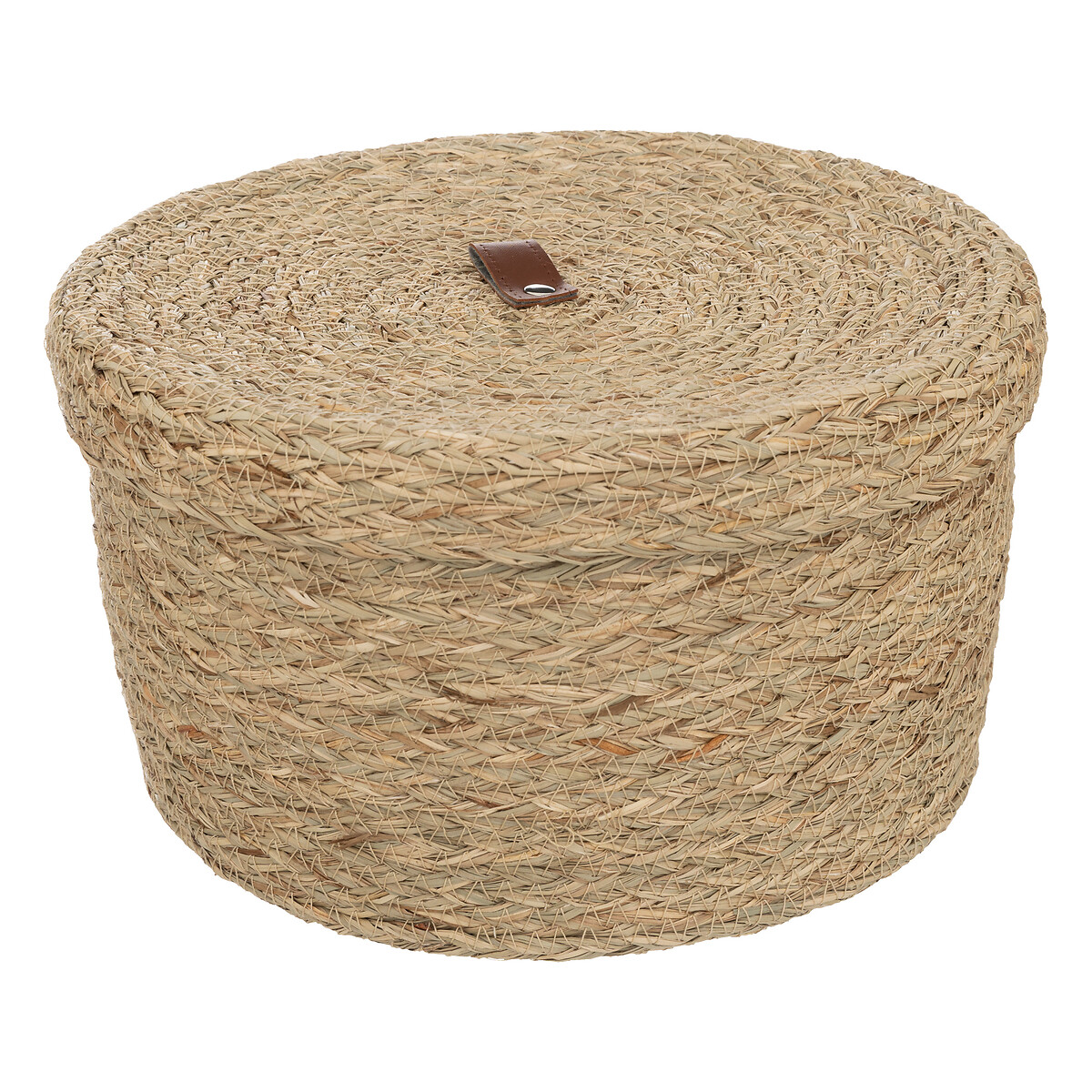 Caixa ARIANNA bege em ráfia 28cm