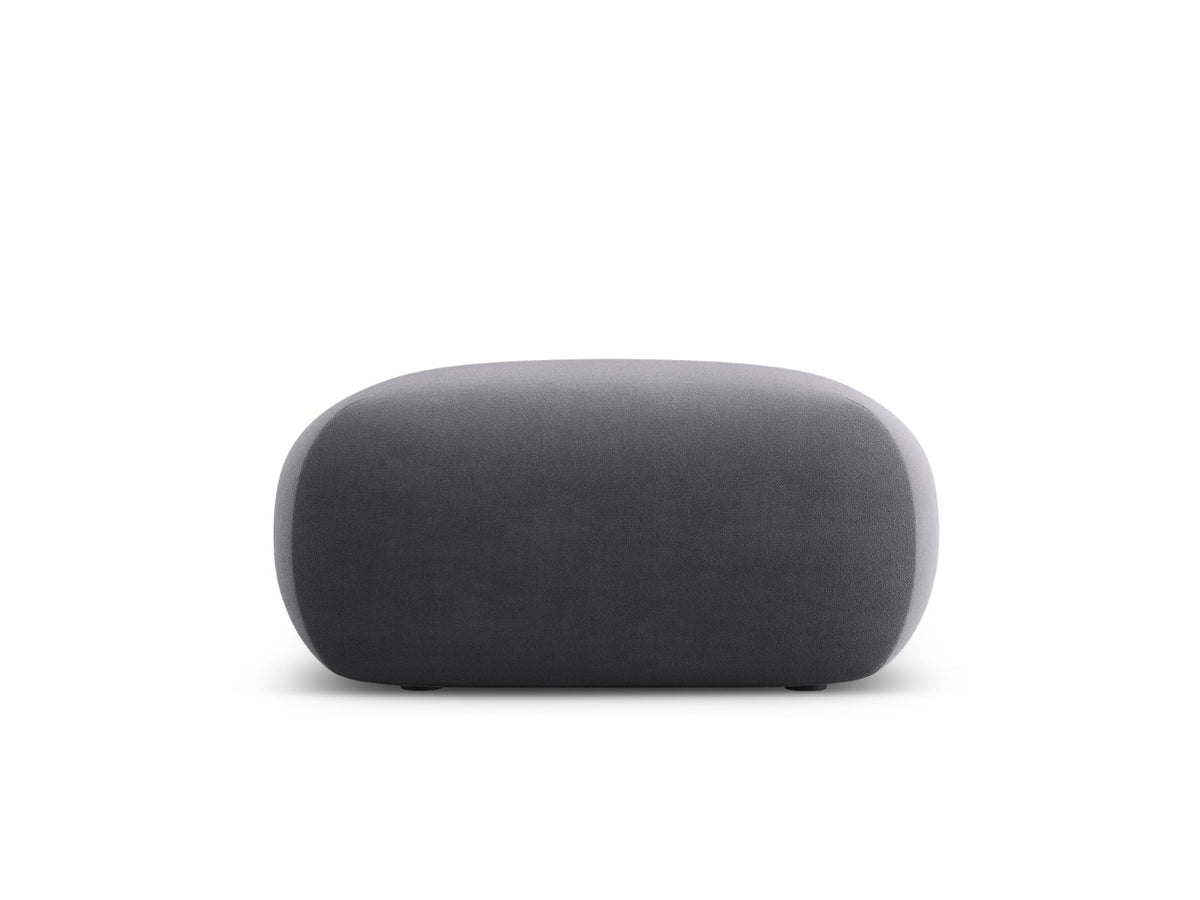 Cosmopolitan Design Poef Nolio flueel donkergrijs - 75x75x36cm