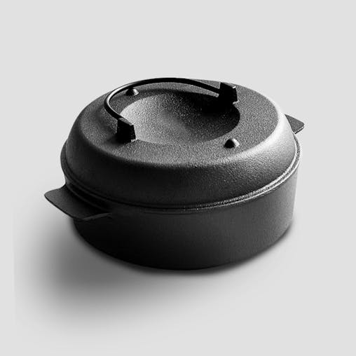 SOGA 2X 28cm Cast Iron Dutch Oven Pre-Seasoned Cast Iron Pot with Lid