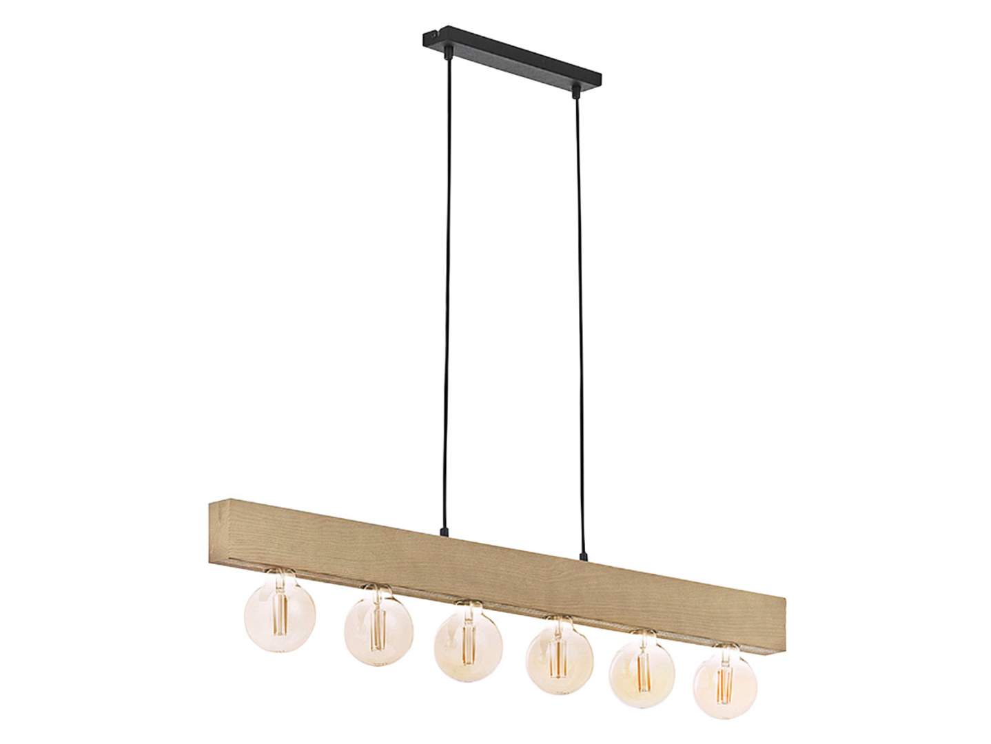 Lampa wisząca Artwood 6-punktowa drewniana brązowa