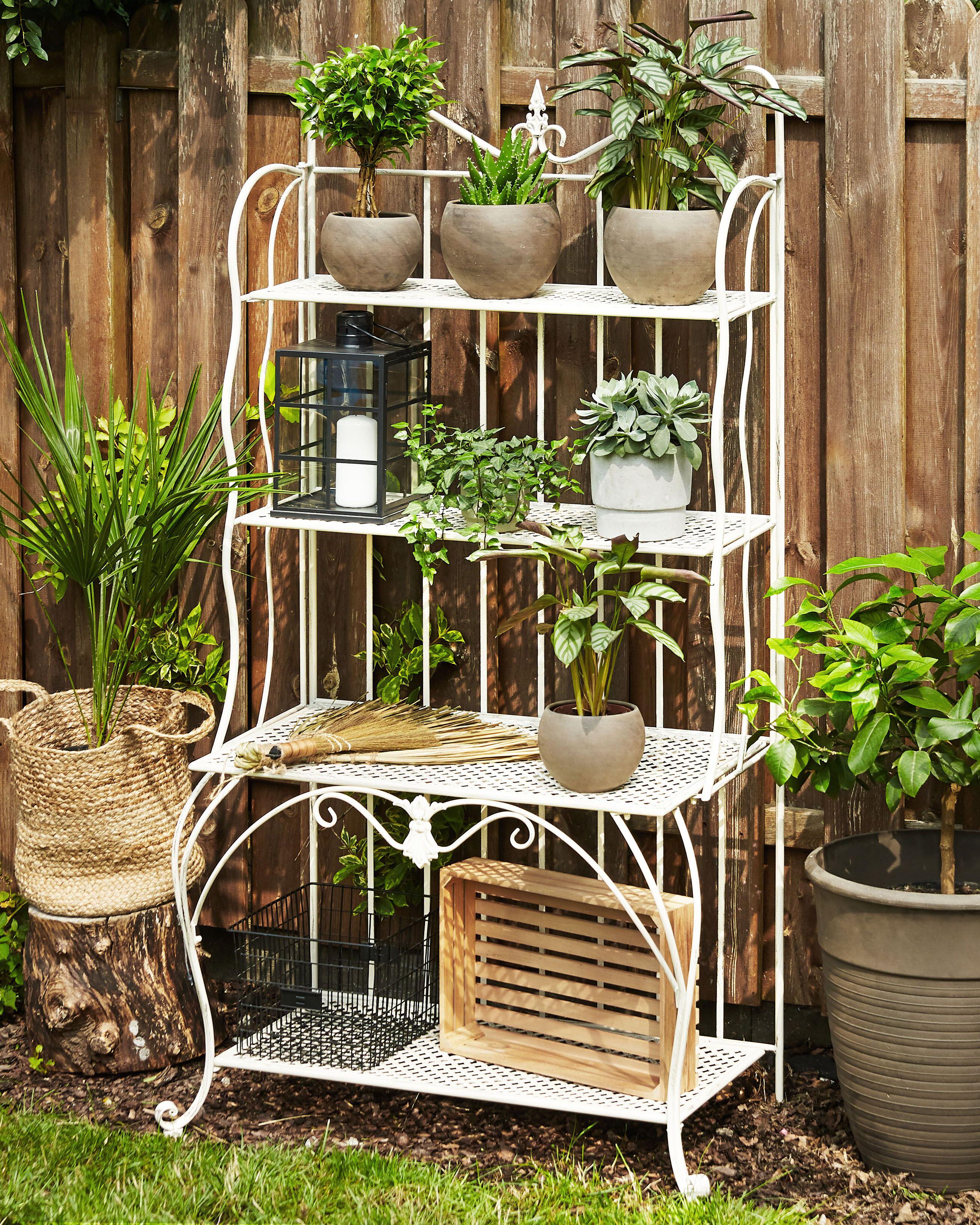 Shelving Unit PAVONA Metal 170 cm 94 cm Light Beige