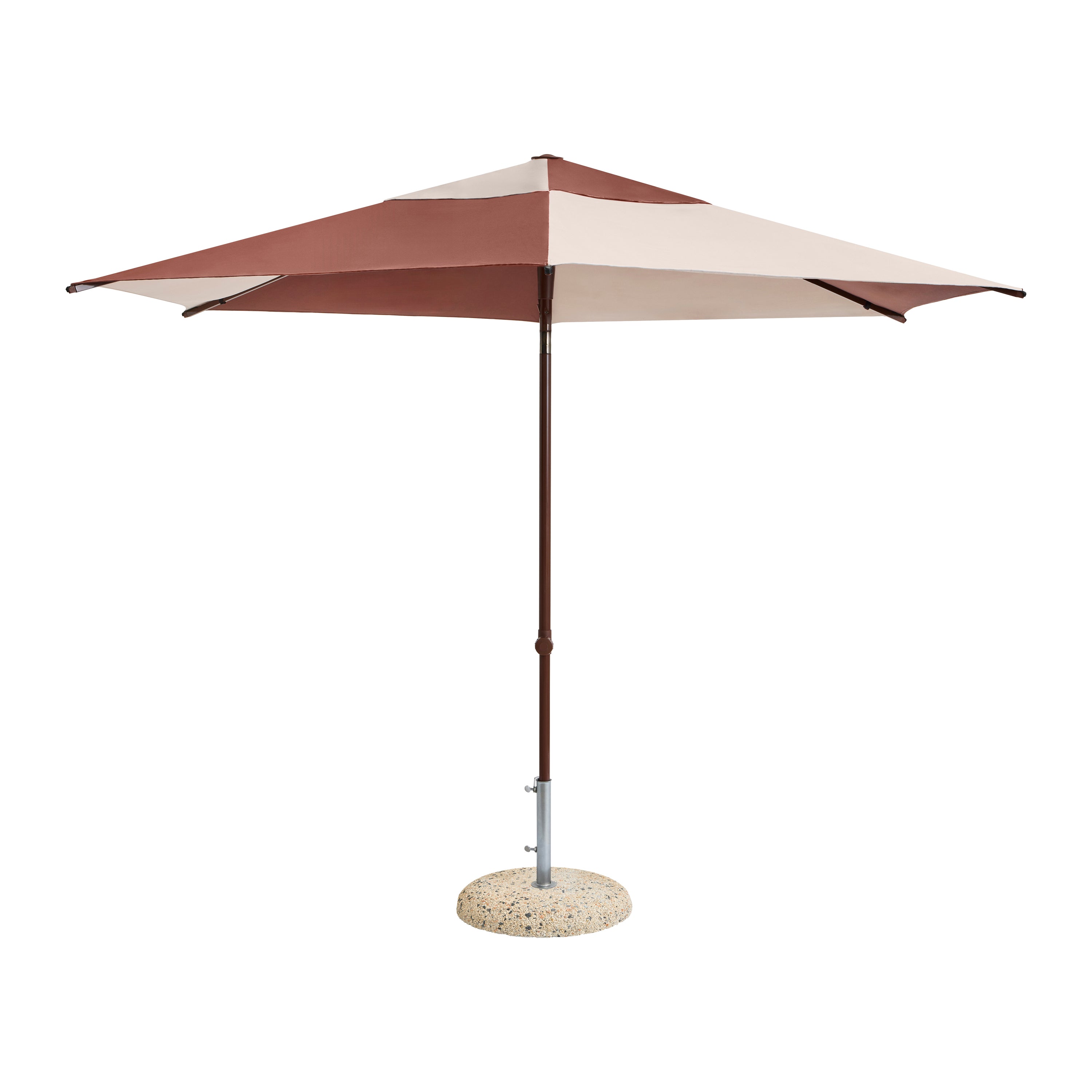HAY Terrazza Parasol Zeshoek - Burgundy
